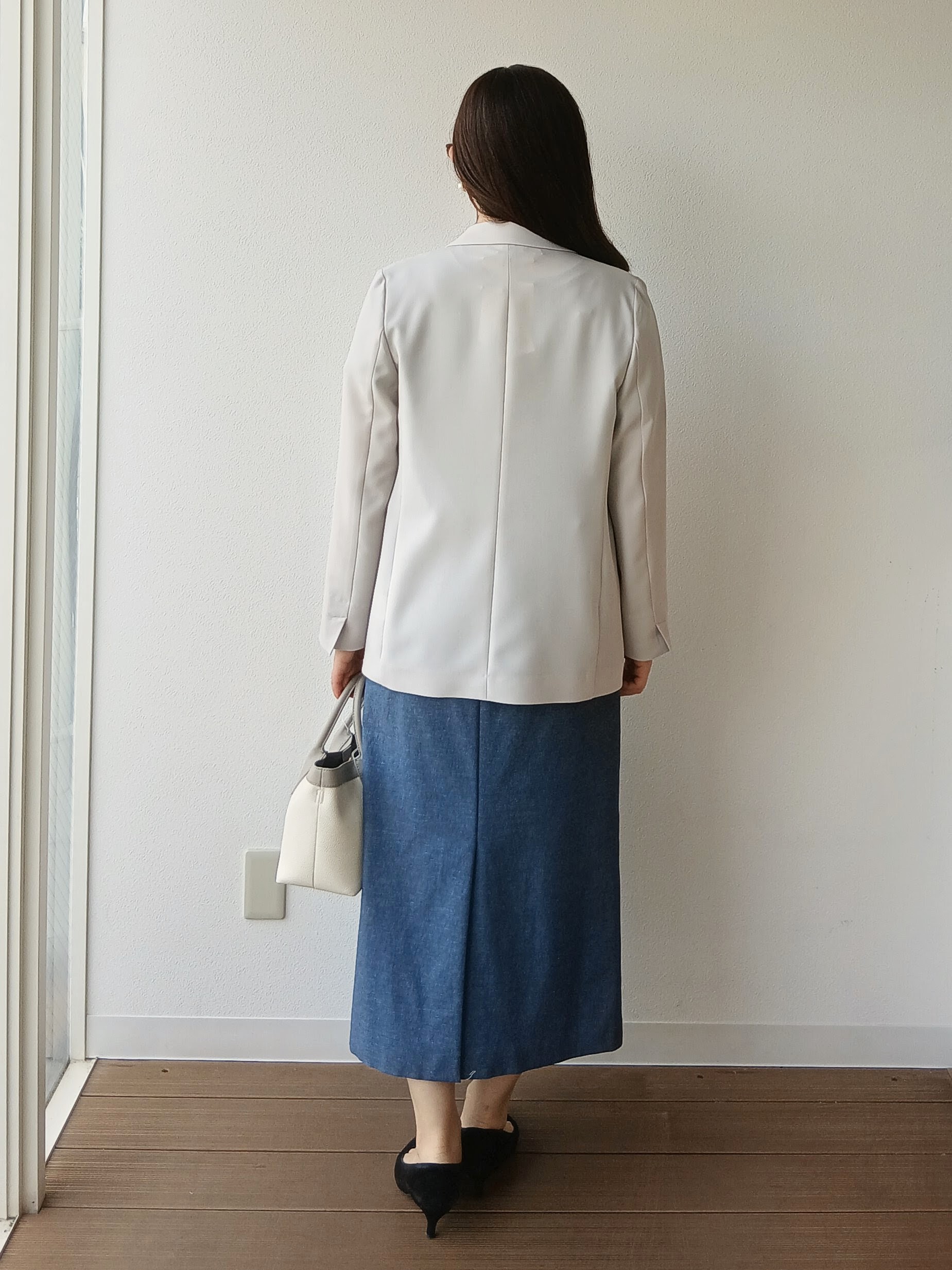 なみきさんの「UNTITLED｜【新色追加/セットアップ可】エアリー ダブルブレストジャケット」を使ったコーディネート