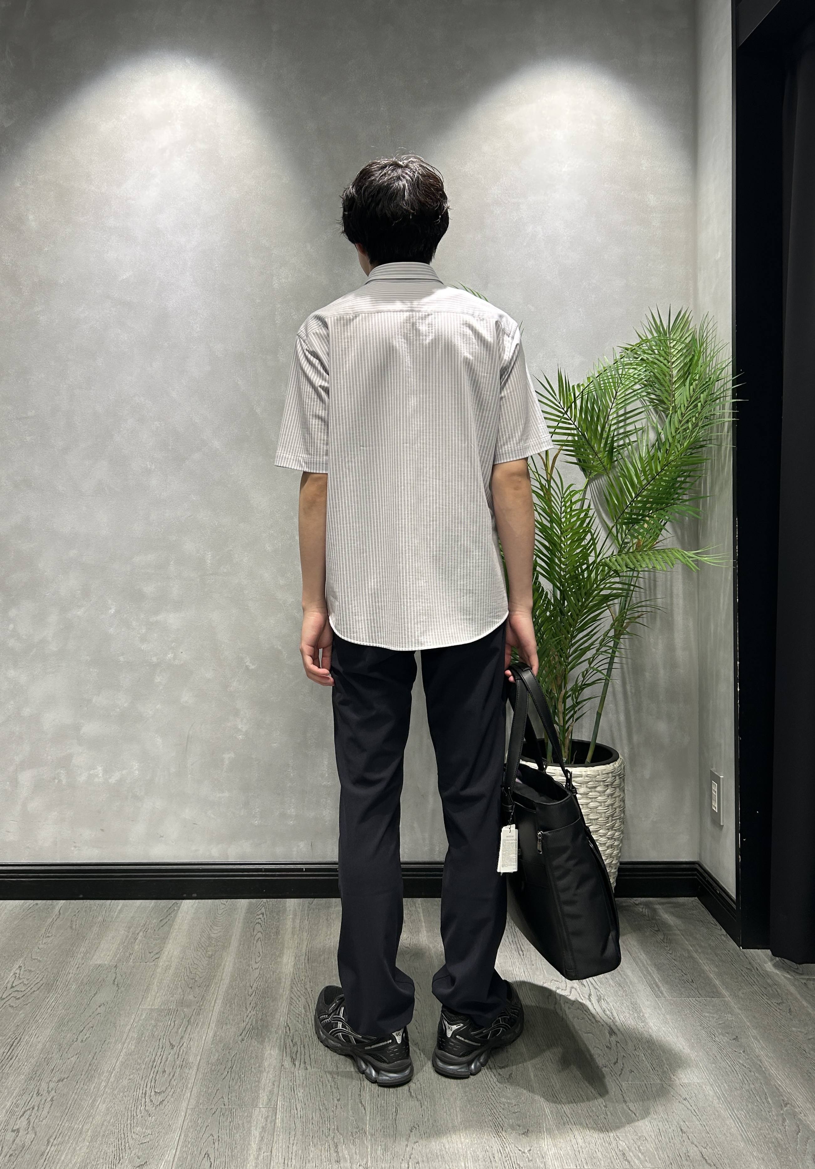 ruiさんの「TAKEO KIKUCHI｜【接触冷感】ジャージストライプ シャツ」を使ったコーディネート