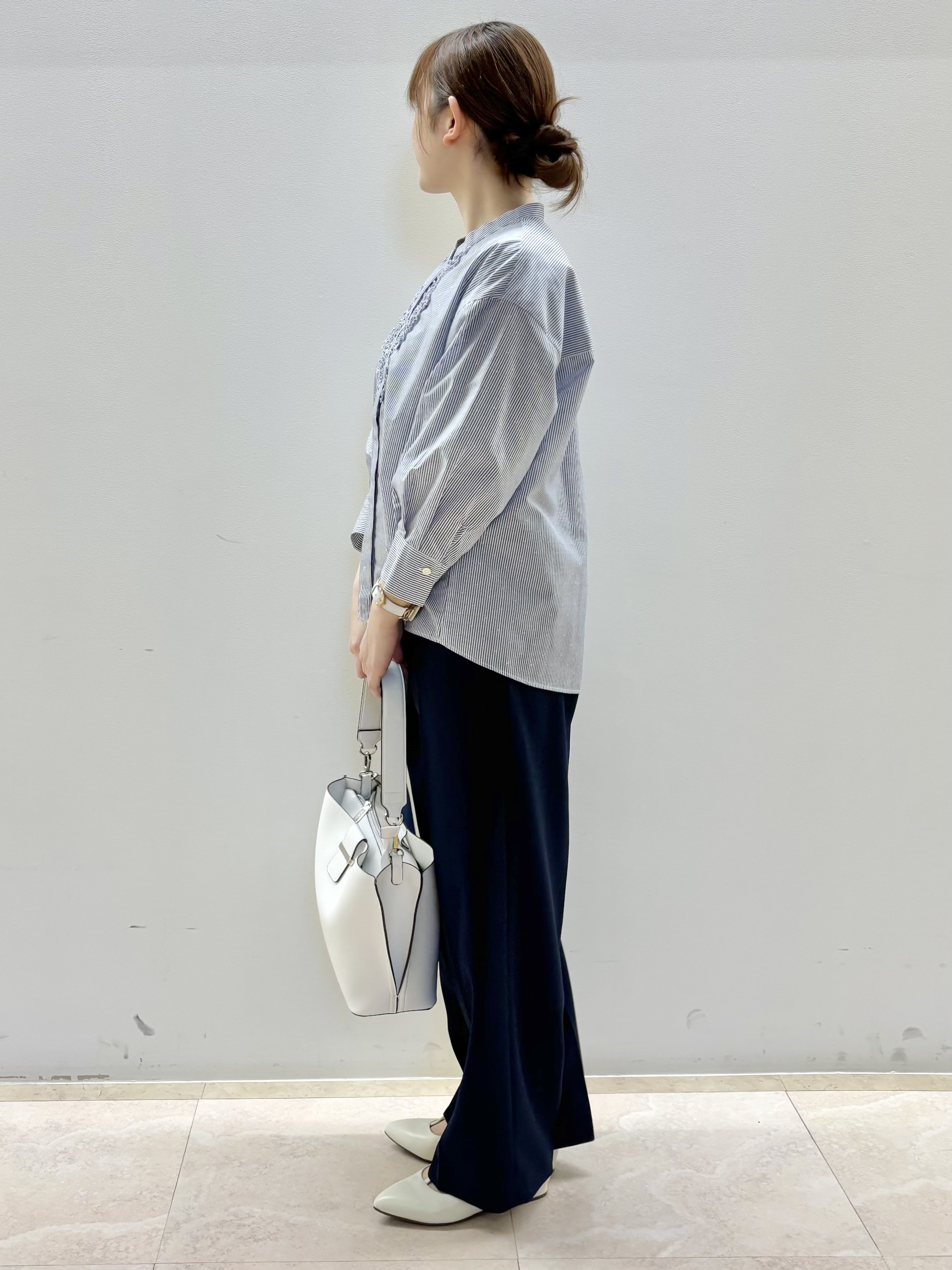 Satoさんの「Reflect｜【接触冷感】八分袖フロントフリルブラウス」を使ったコーディネート