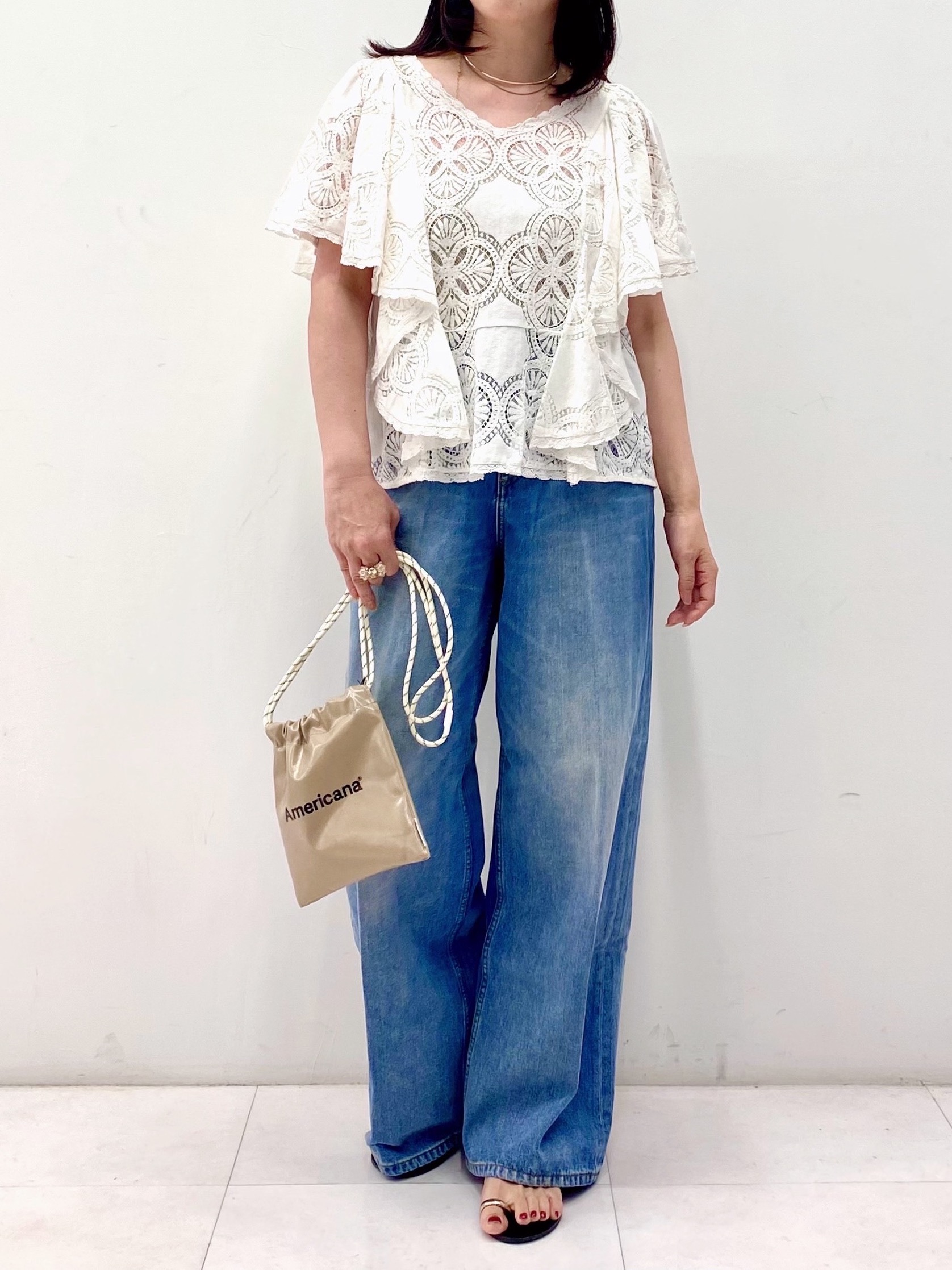 Sawaguchiさんの「DRESSTERIOR｜ラッセルレース ブラウス」を使ったコーディネート