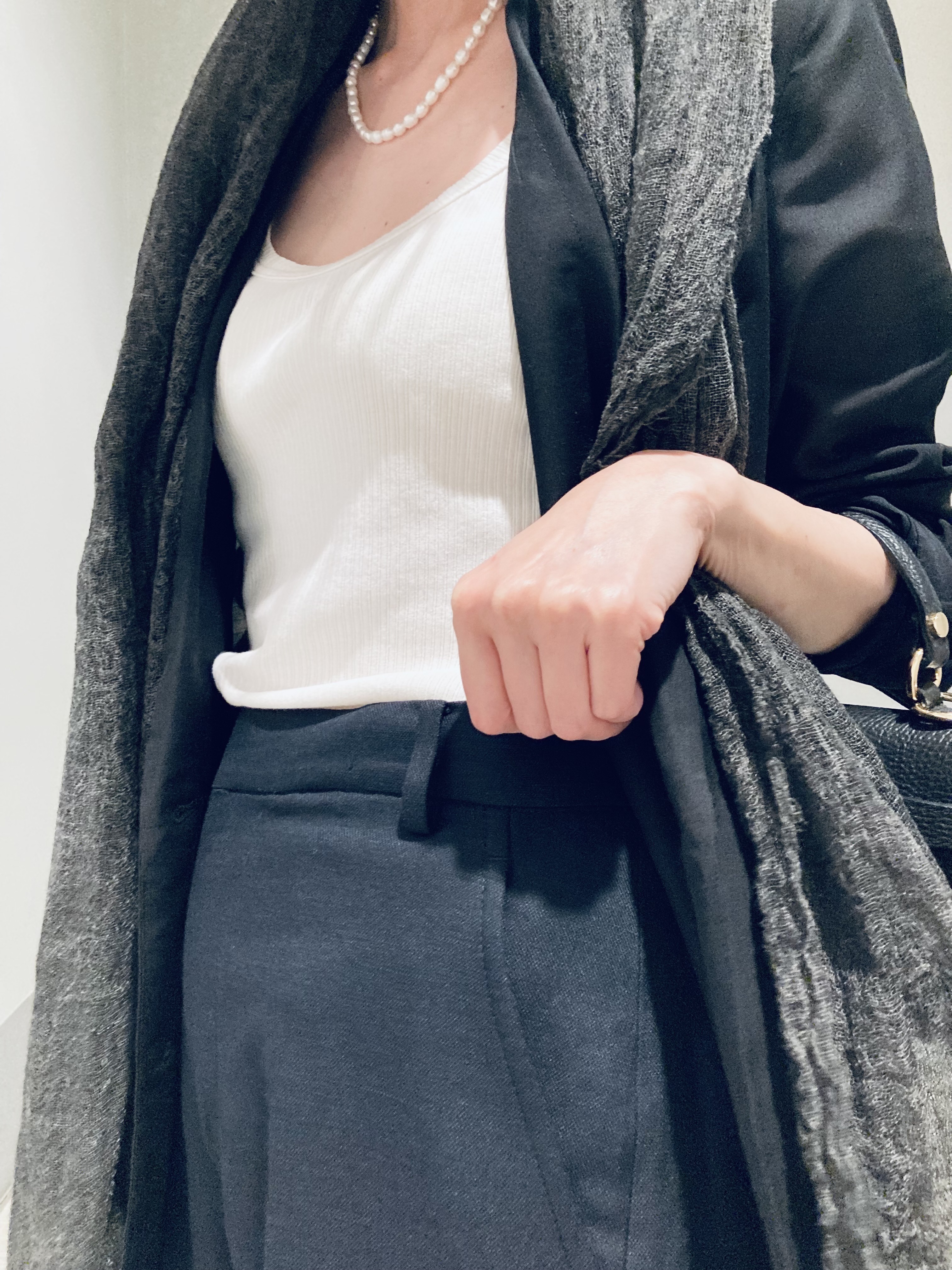 Furuさんの「DRESSTERIOR｜【セットアップ可/ウォッシャブル】リネンブレンドワイドパンツ」を使ったコーディネート