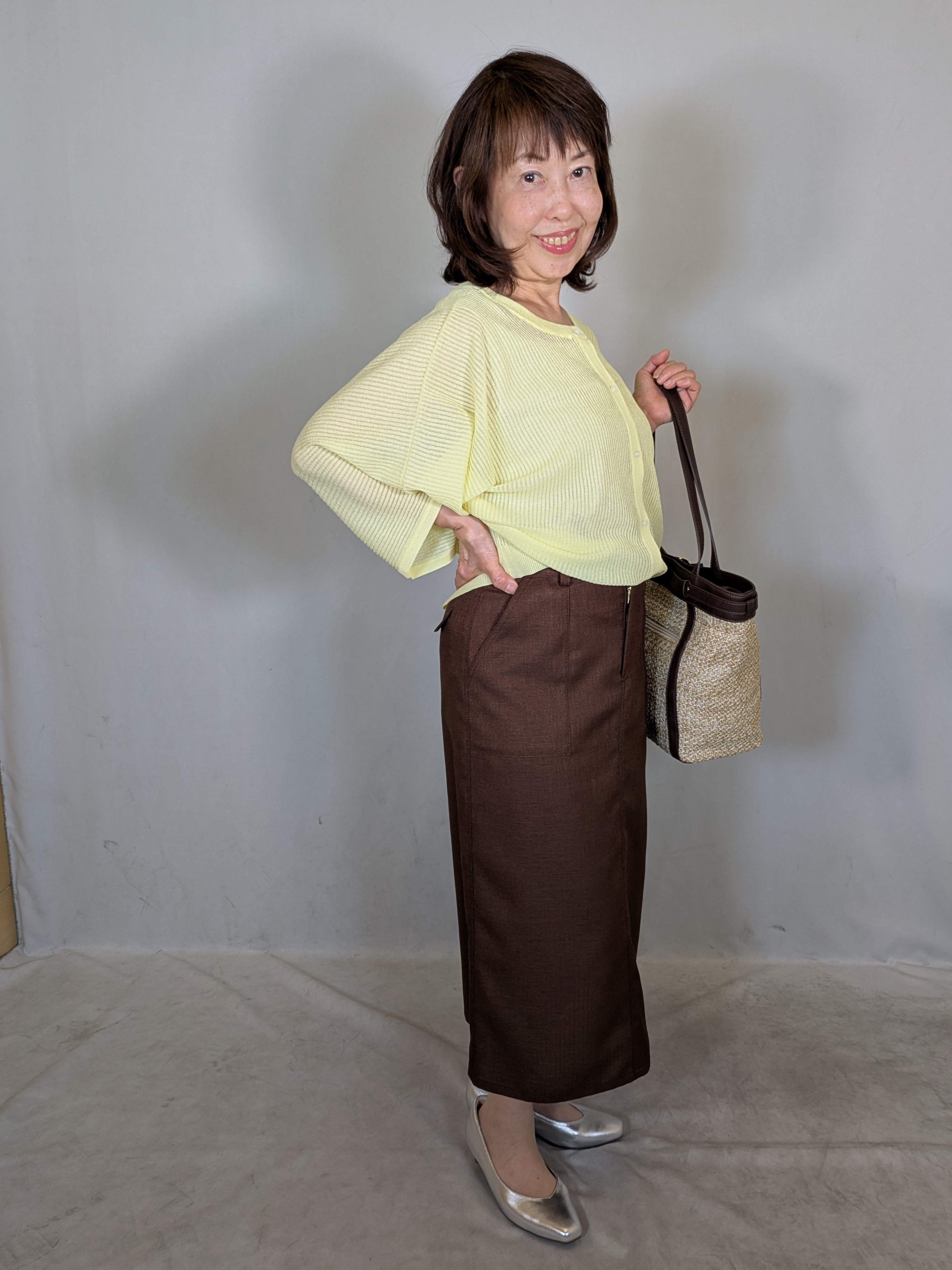 k.kazunoさんの「Reflect｜【前後2WAY】オフボディ リラクシーニット」を使ったコーディネート