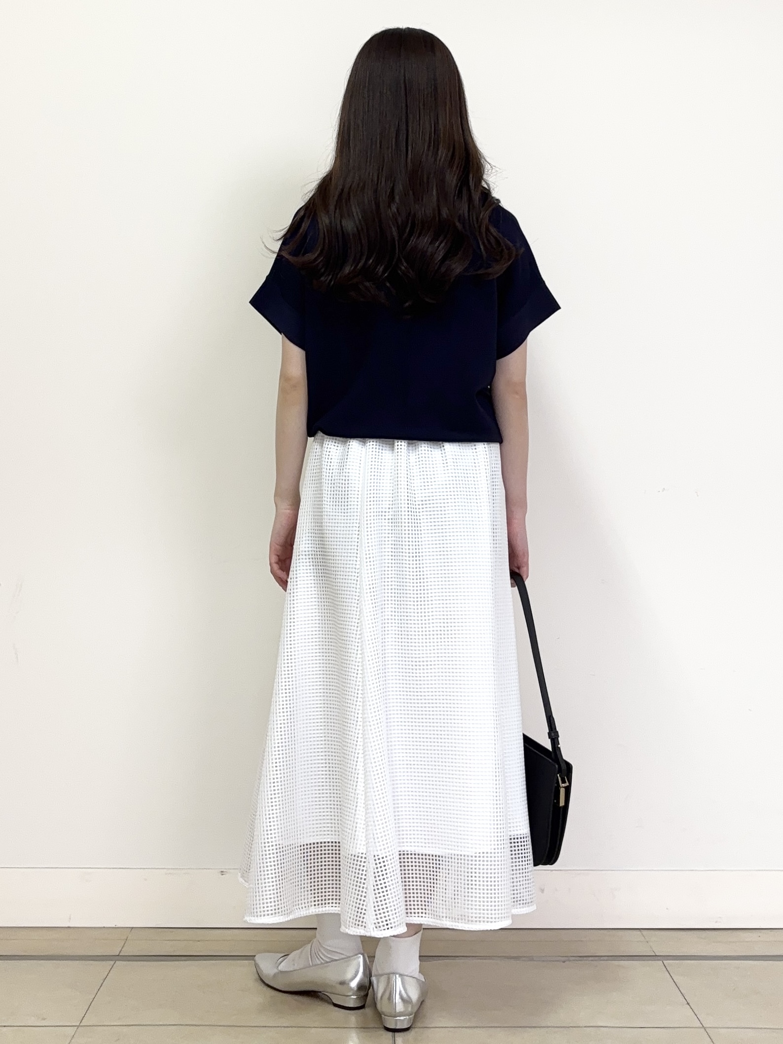 あやかさんの「UNTITLED｜【11色展開/体型カバー】前後2WAYフレンチスリーブニット」を使ったコーディネート