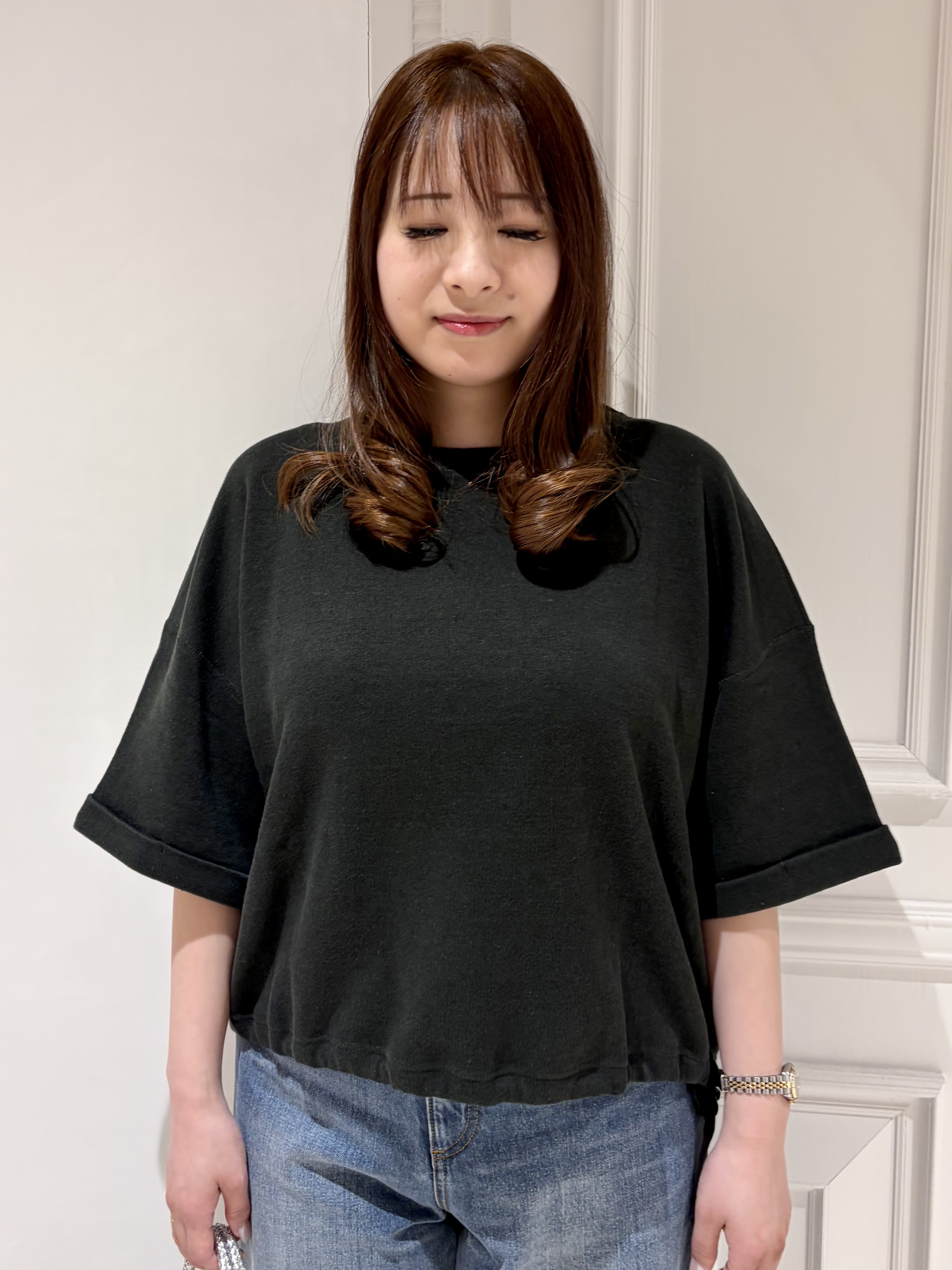 minowaさんの「DRESSTERIOR｜【ウォッシャブル/セットアップ可】リネン混裏毛ドロストプルオーバー」を使ったコーディネート