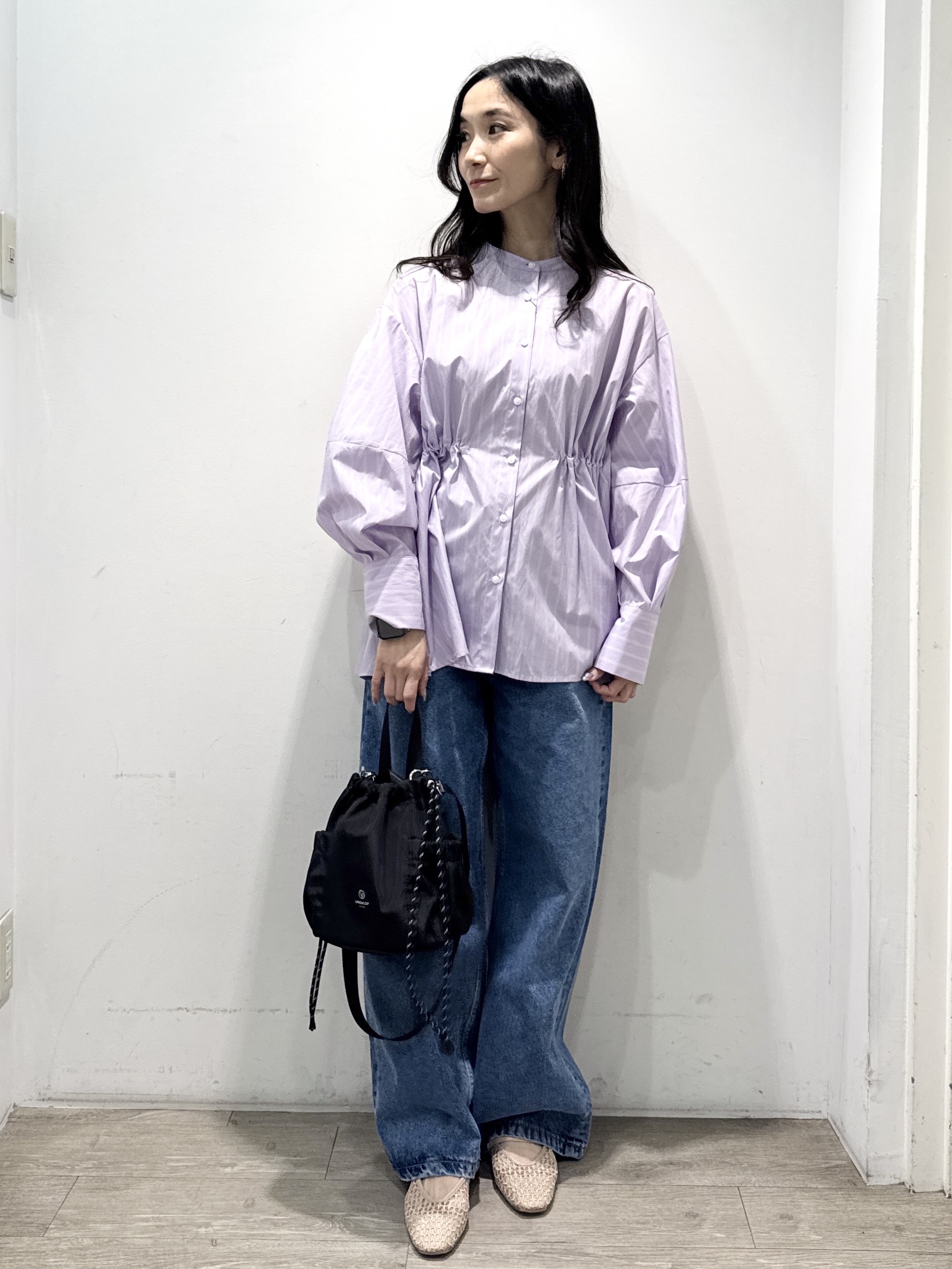 yuicciさんの「OPAQUE.CLIP｜ストライプペプラムデザインブラウス【洗濯機OK】」を使ったコーディネート