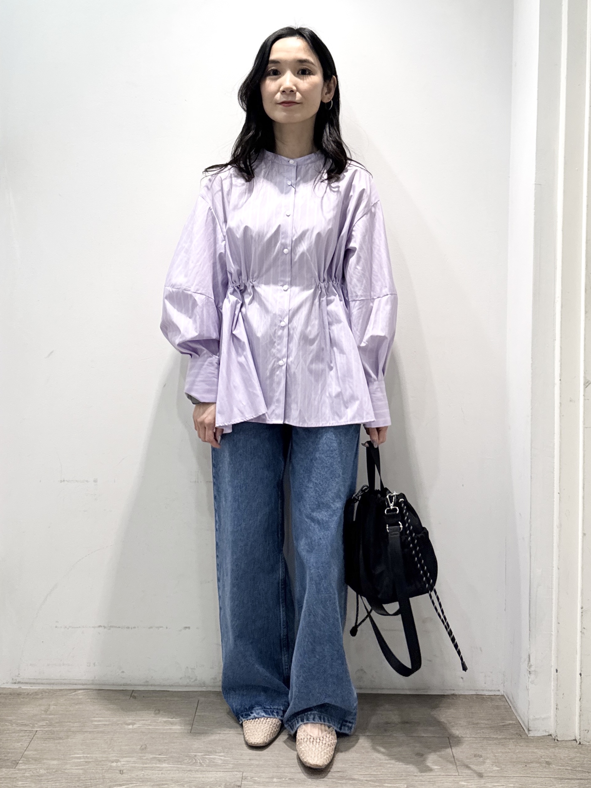 yuicciさんの「OPAQUE.CLIP｜ストライプペプラムデザインブラウス【洗濯機OK】」を使ったコーディネート