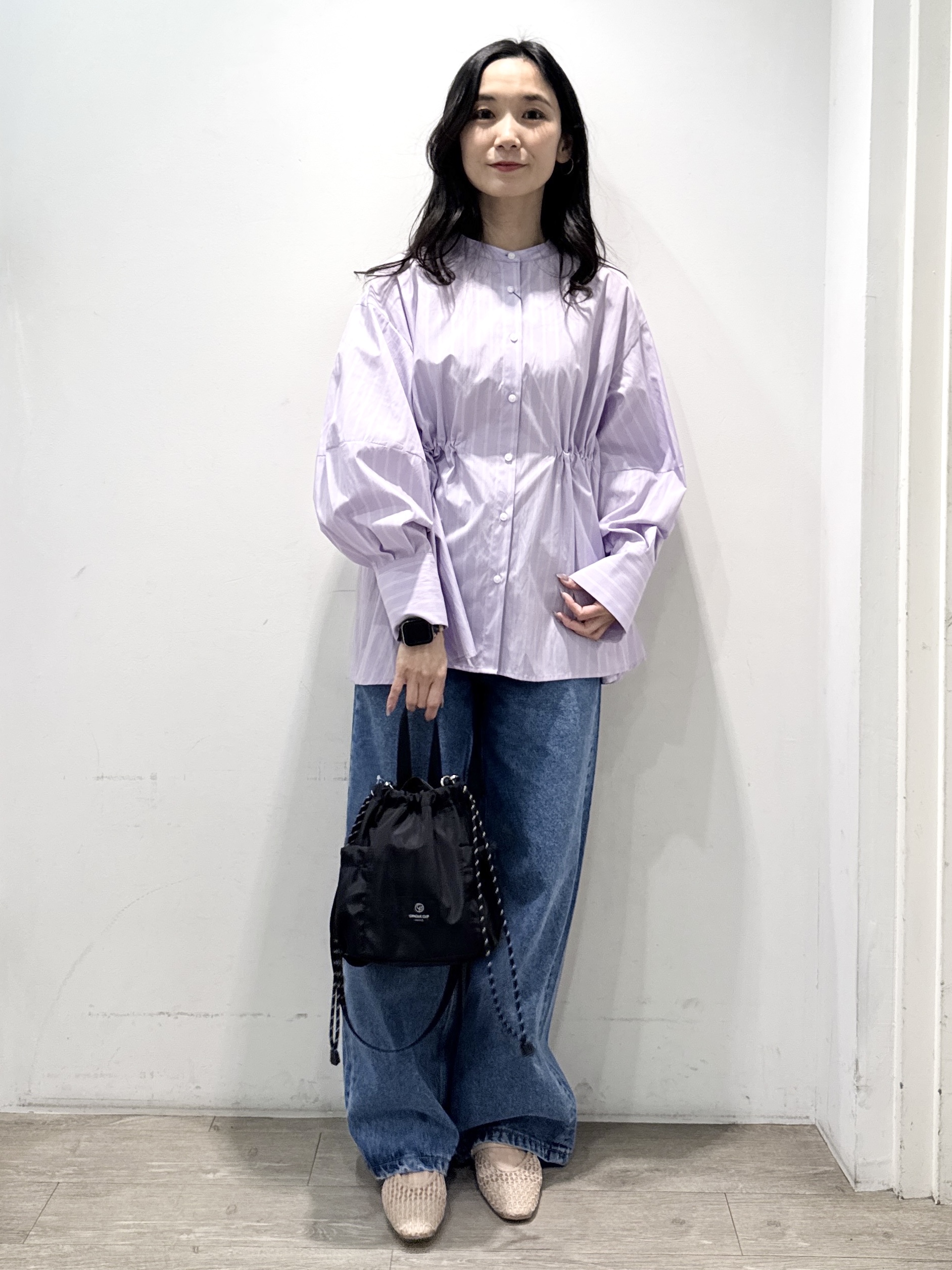 yuicciさんの「OPAQUE.CLIP｜ストライプペプラムデザインブラウス【洗濯機OK】」を使ったコーディネート