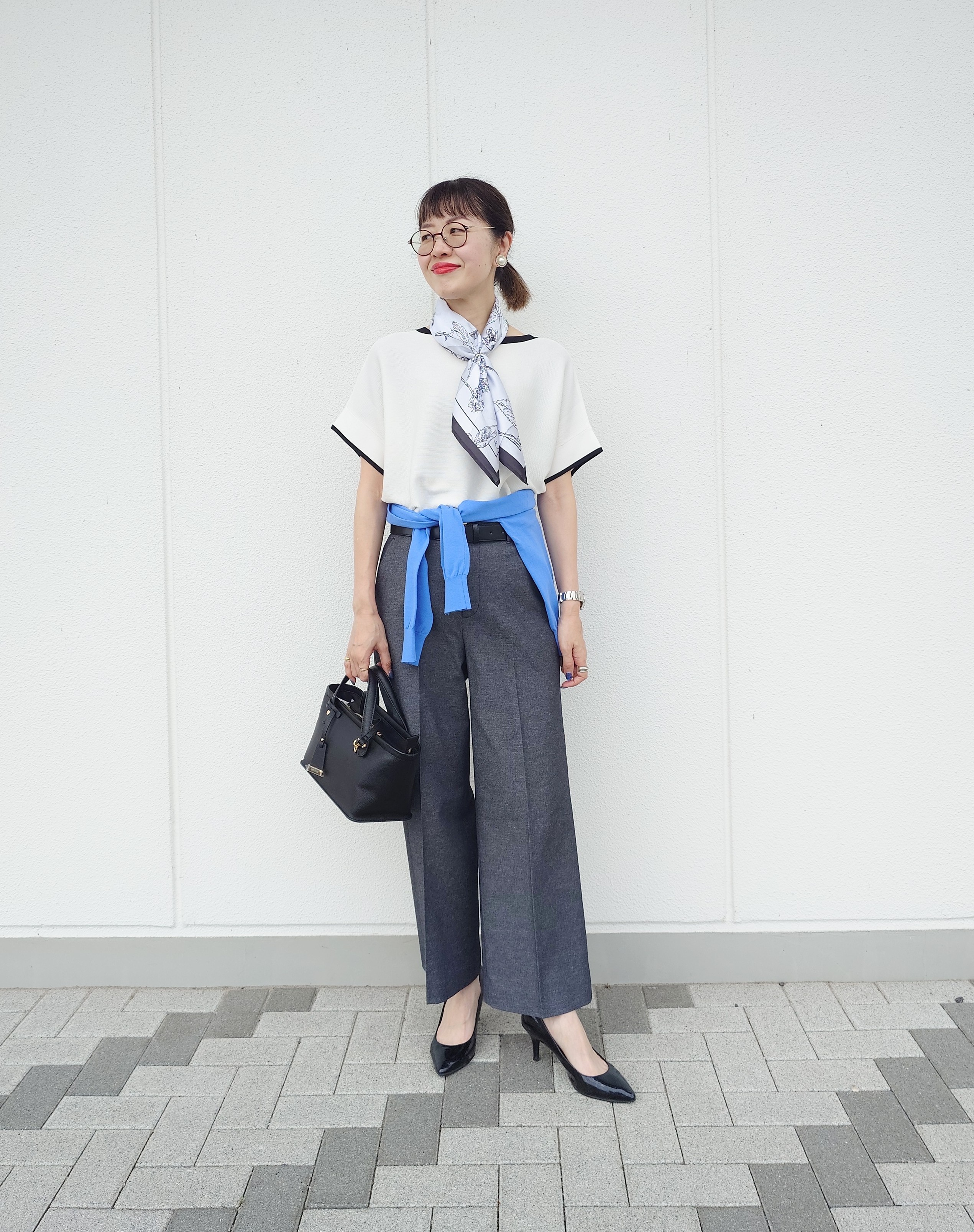 MUTSUKOさんの「UNTITLED｜【11色展開/体型カバー】前後2WAYフレンチスリーブニット」を使ったコーディネート