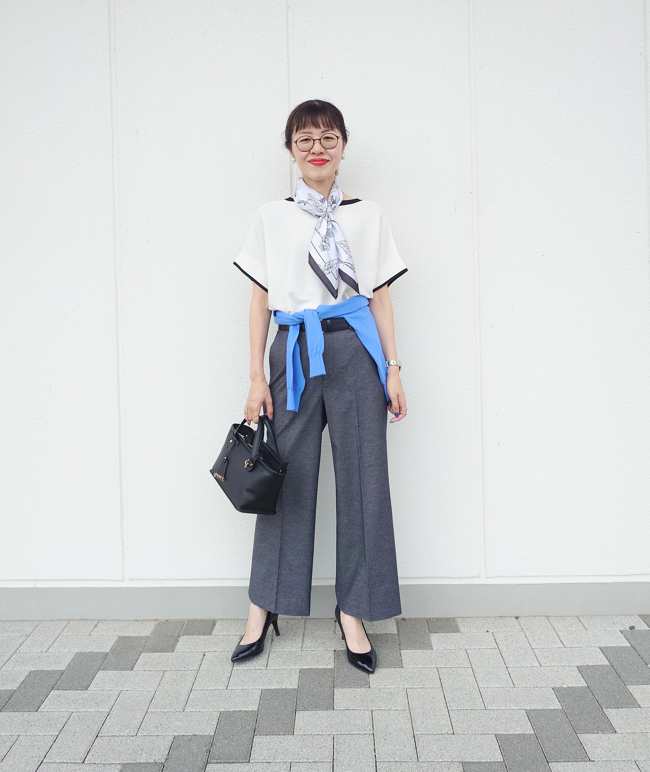 MUTSUKOさんの「UNTITLED｜【11色展開/体型カバー】前後2WAYフレンチスリーブニット」を使ったコーディネート