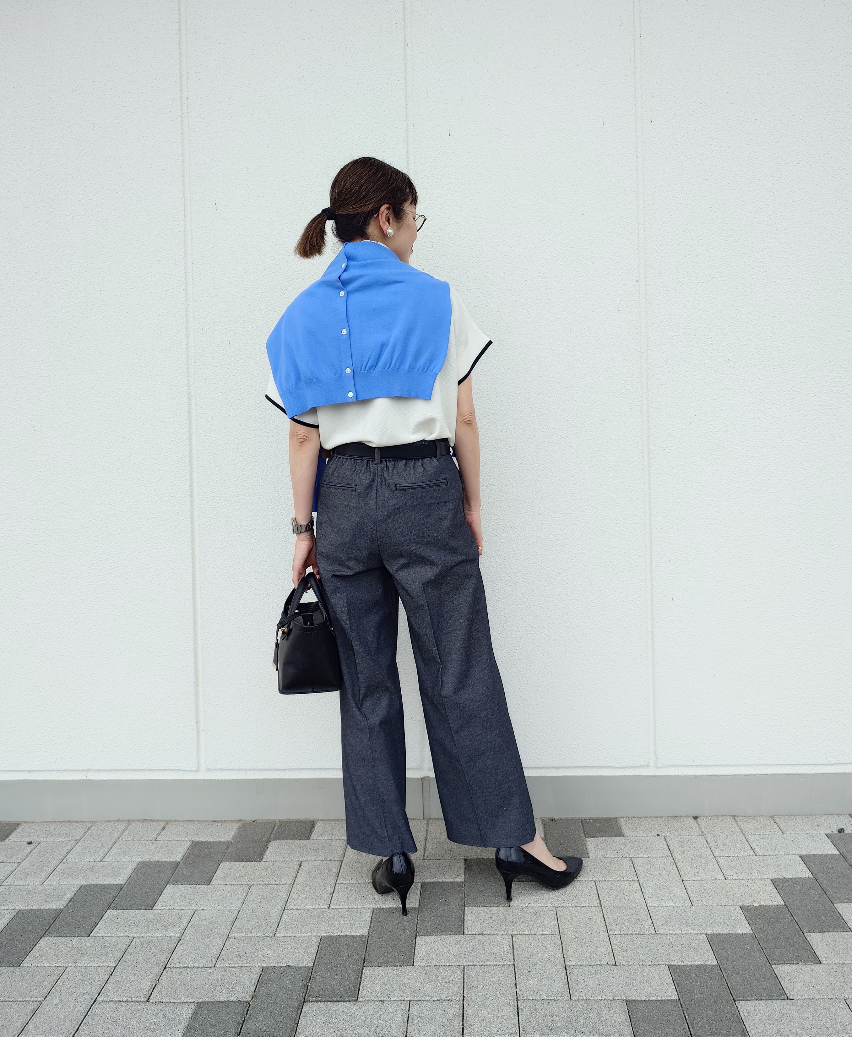 MUTSUKOさんの「UNTITLED｜【11色展開/体型カバー】前後2WAYフレンチスリーブニット」を使ったコーディネート