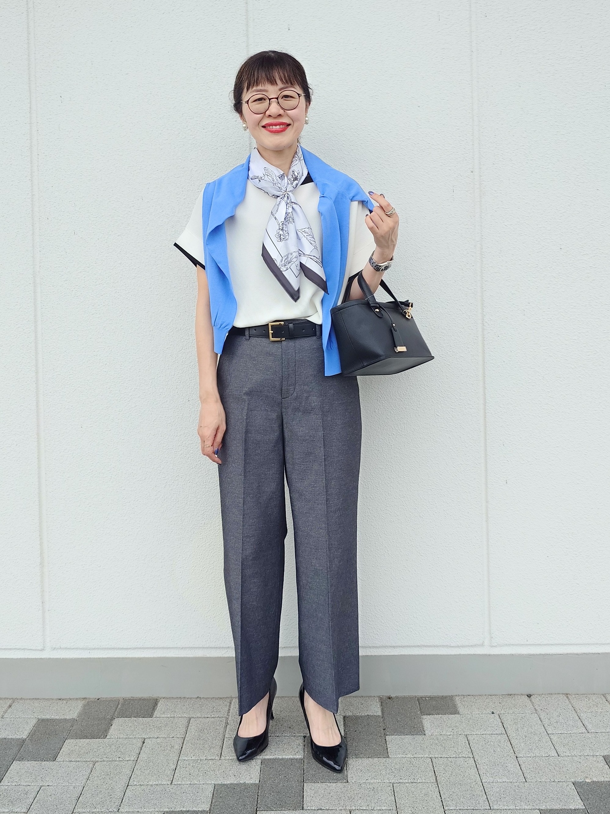 MUTSUKOさんの「UNTITLED｜【11色展開/体型カバー】前後2WAYフレンチスリーブニット」を使ったコーディネート