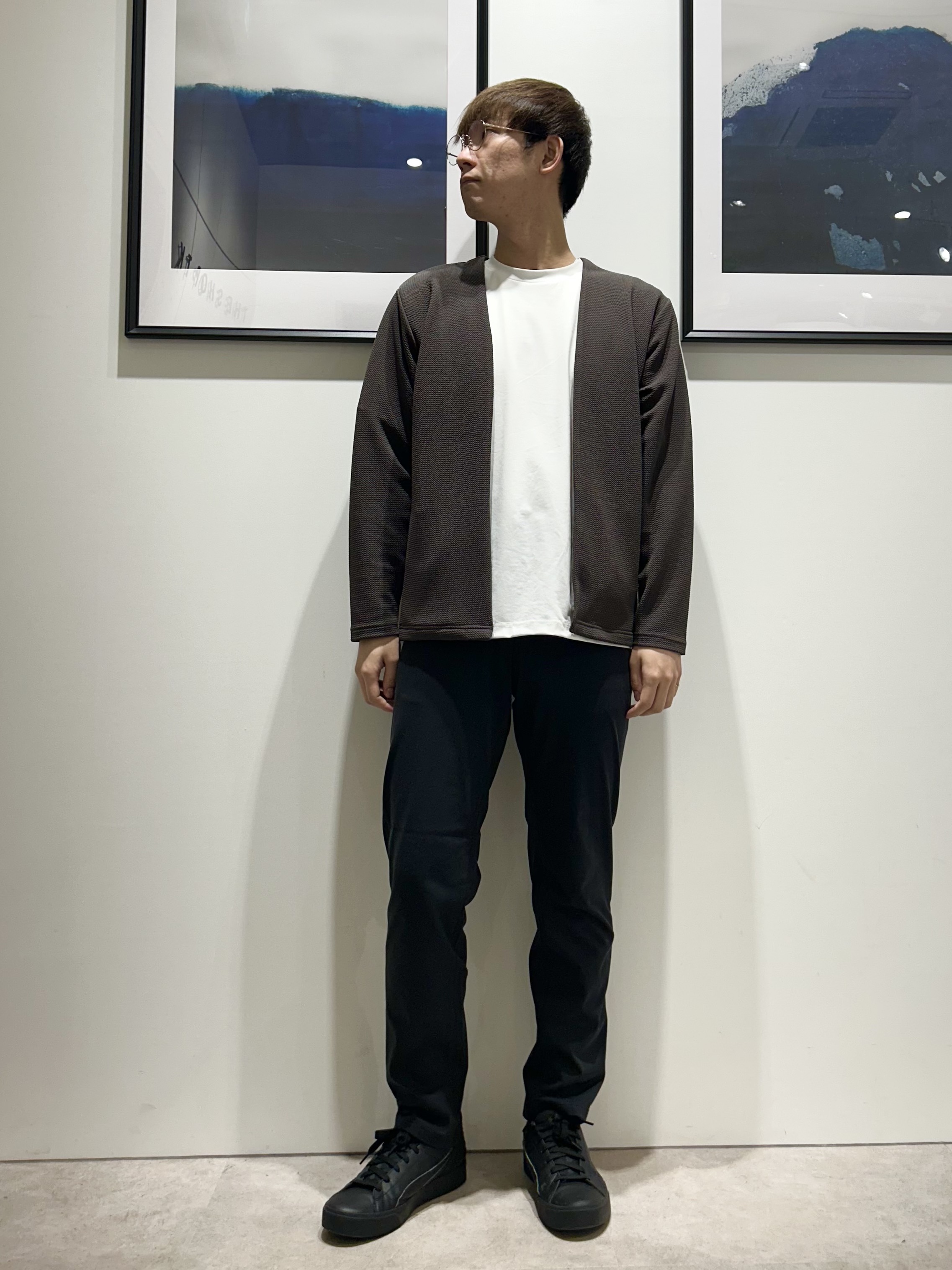 。さんの「THE SHOP TK｜【2点セット】カーディガン＋半袖Tシャツ 洗濯機OK」を使ったコーディネート