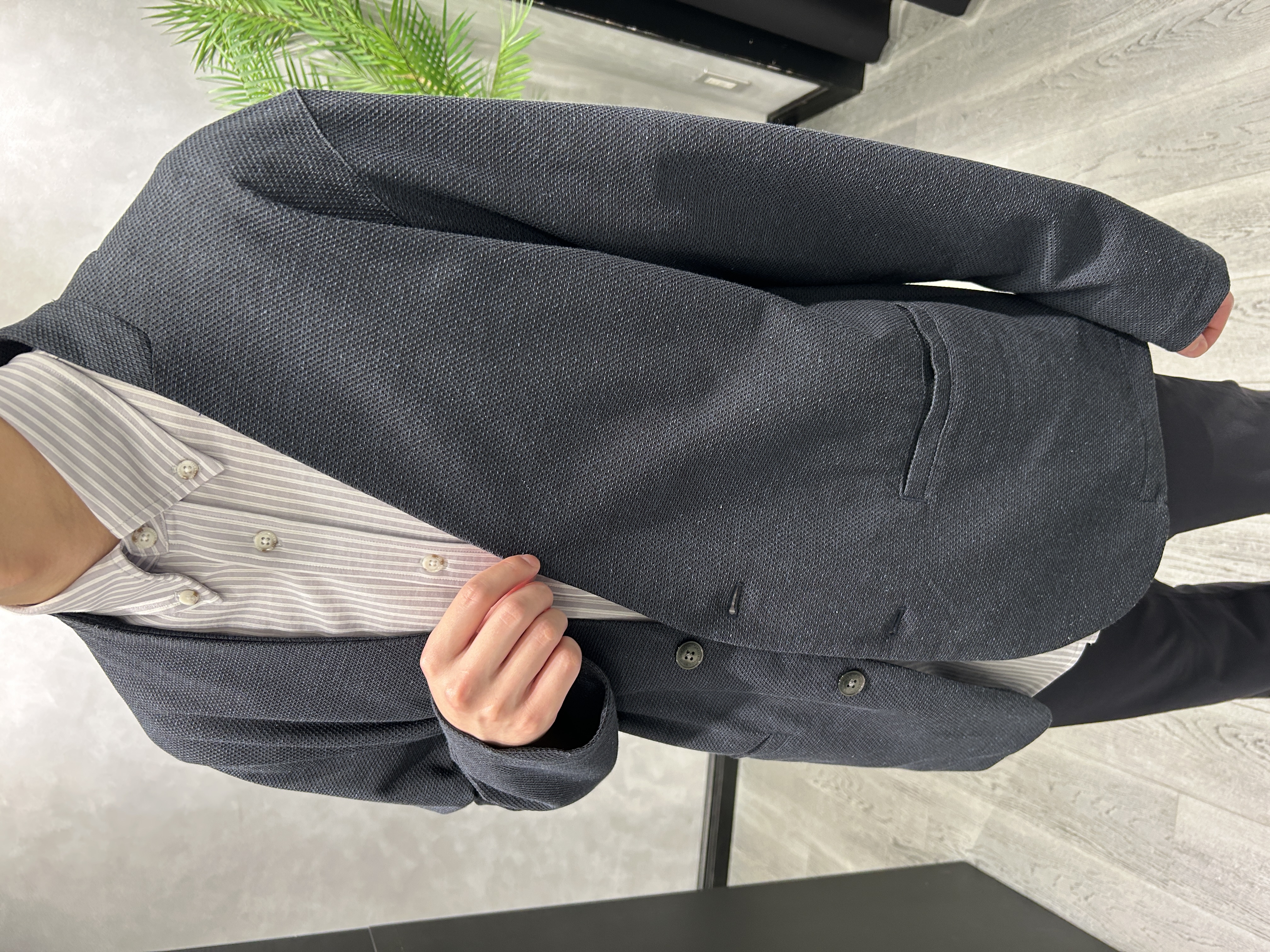 ruiさんの「TAKEO KIKUCHI｜【抗菌防臭】バーズアイメッシュノーカラージャケット」を使ったコーディネート