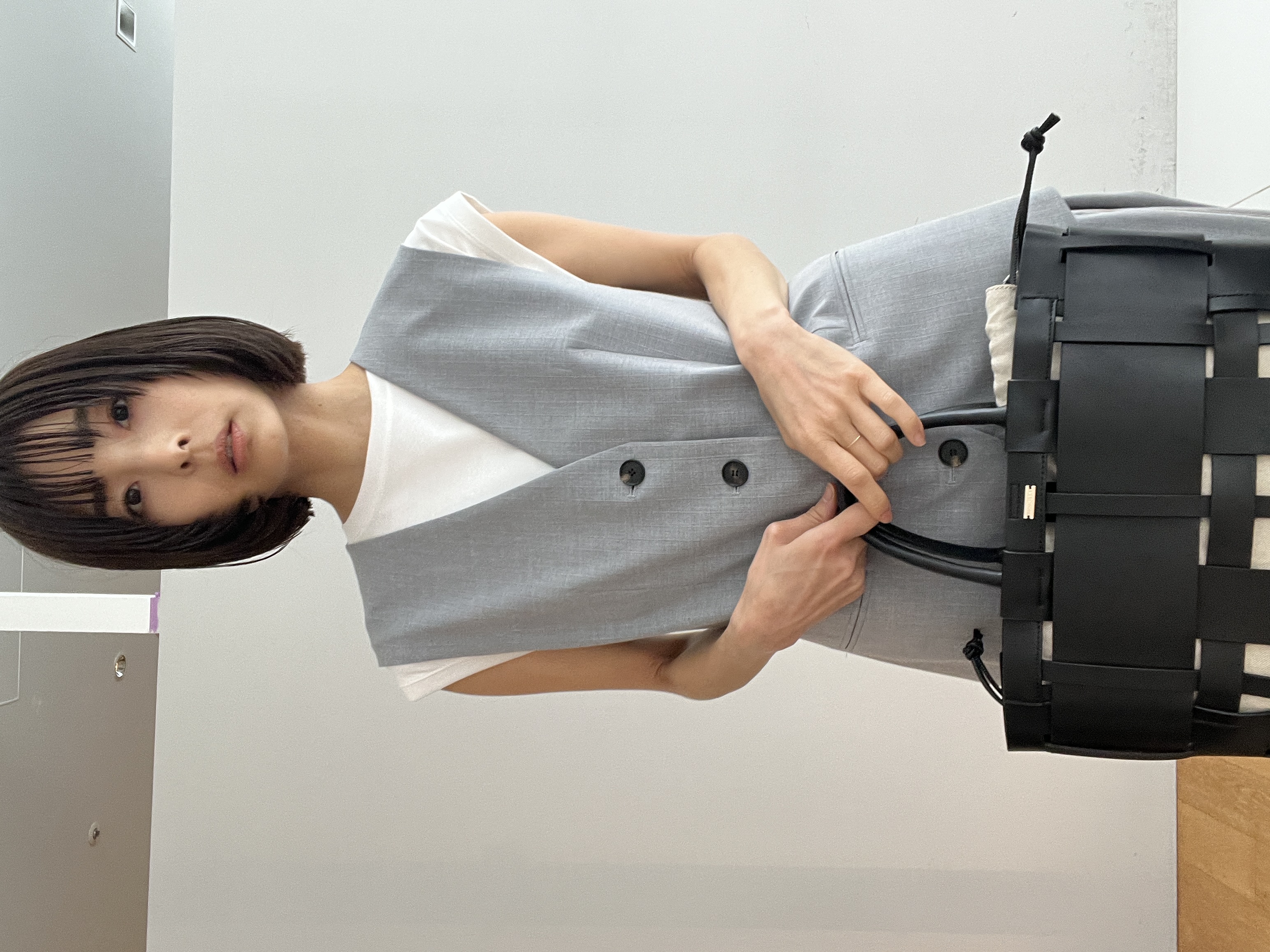 misaさんの「DRESSTERIOR｜ウーヴンレザートートバック」を使ったコーディネート
