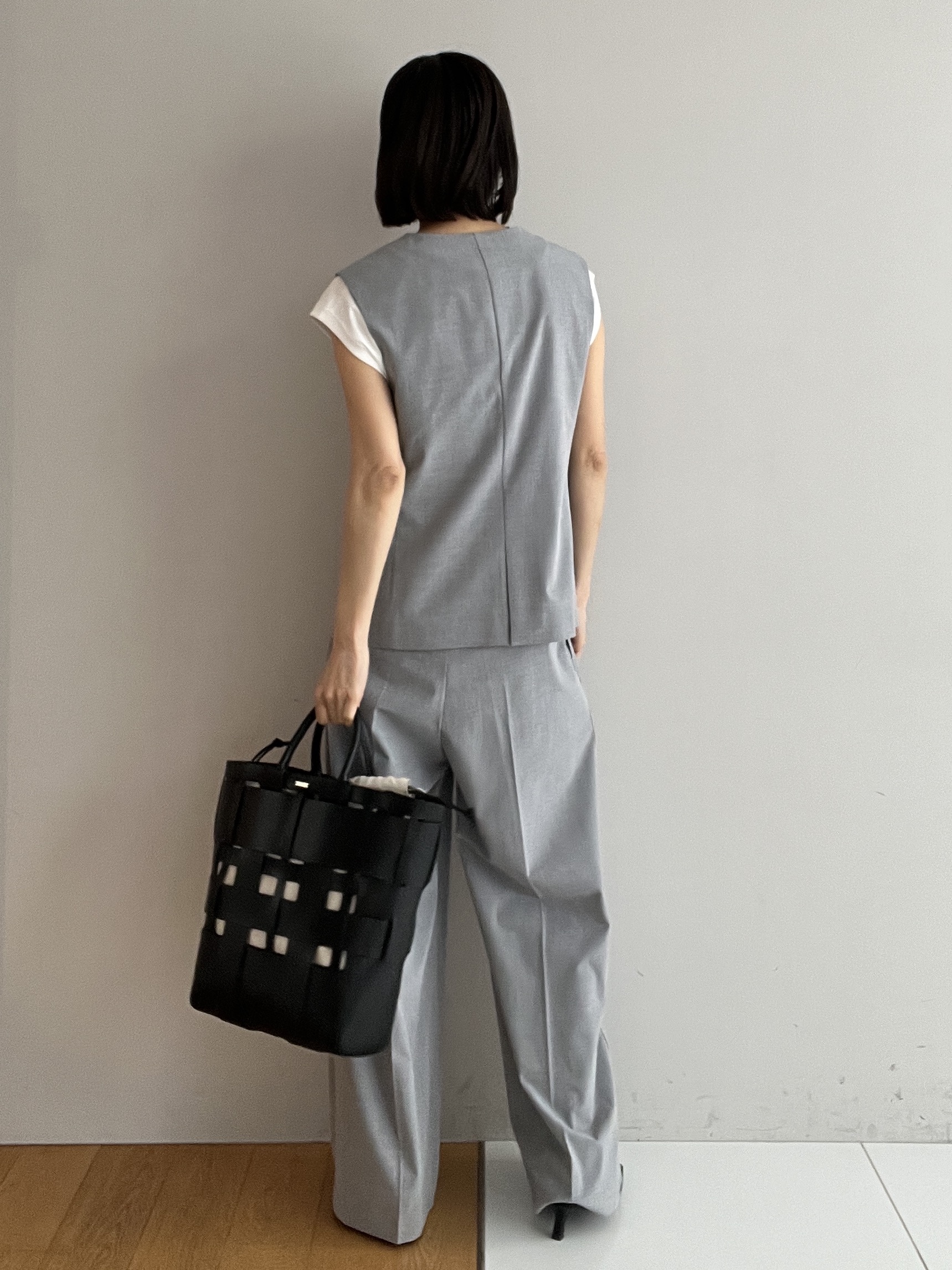 misaさんの「DRESSTERIOR｜ウーヴンレザートートバック」を使ったコーディネート
