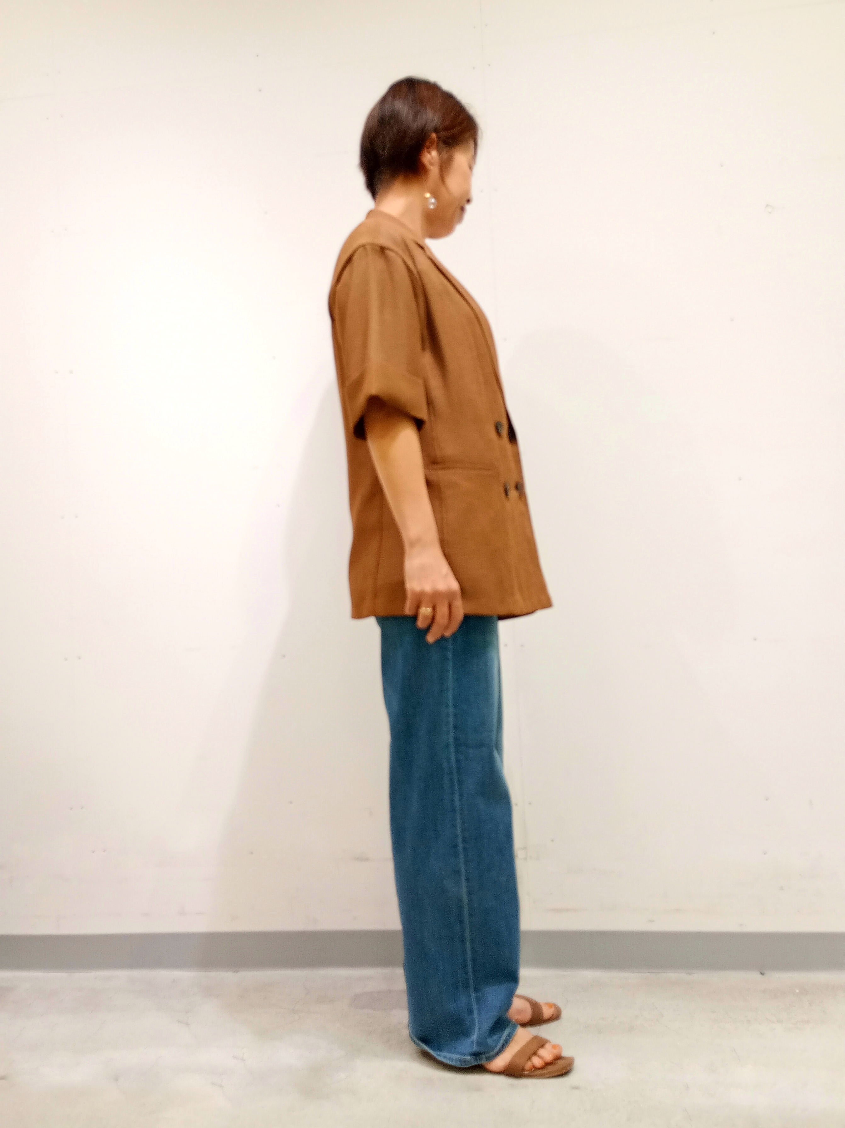 Kさんの「INDIVI｜【洗える／メッシュ素材／SETUP可能】半袖シアージャケット」を使ったコーディネート