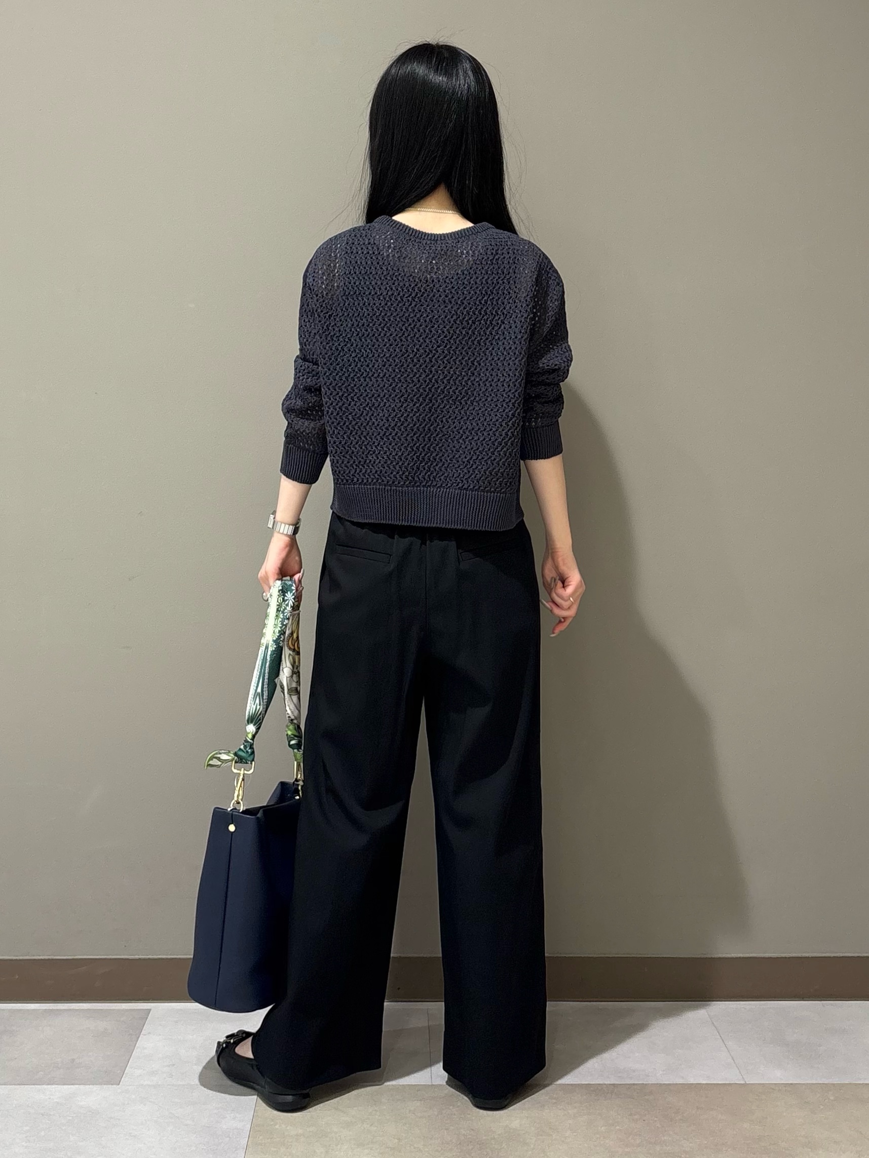 KEIKOさんの「INDIVI｜【洗える／コットン】メッシュジップニットカーディガン」を使ったコーディネート