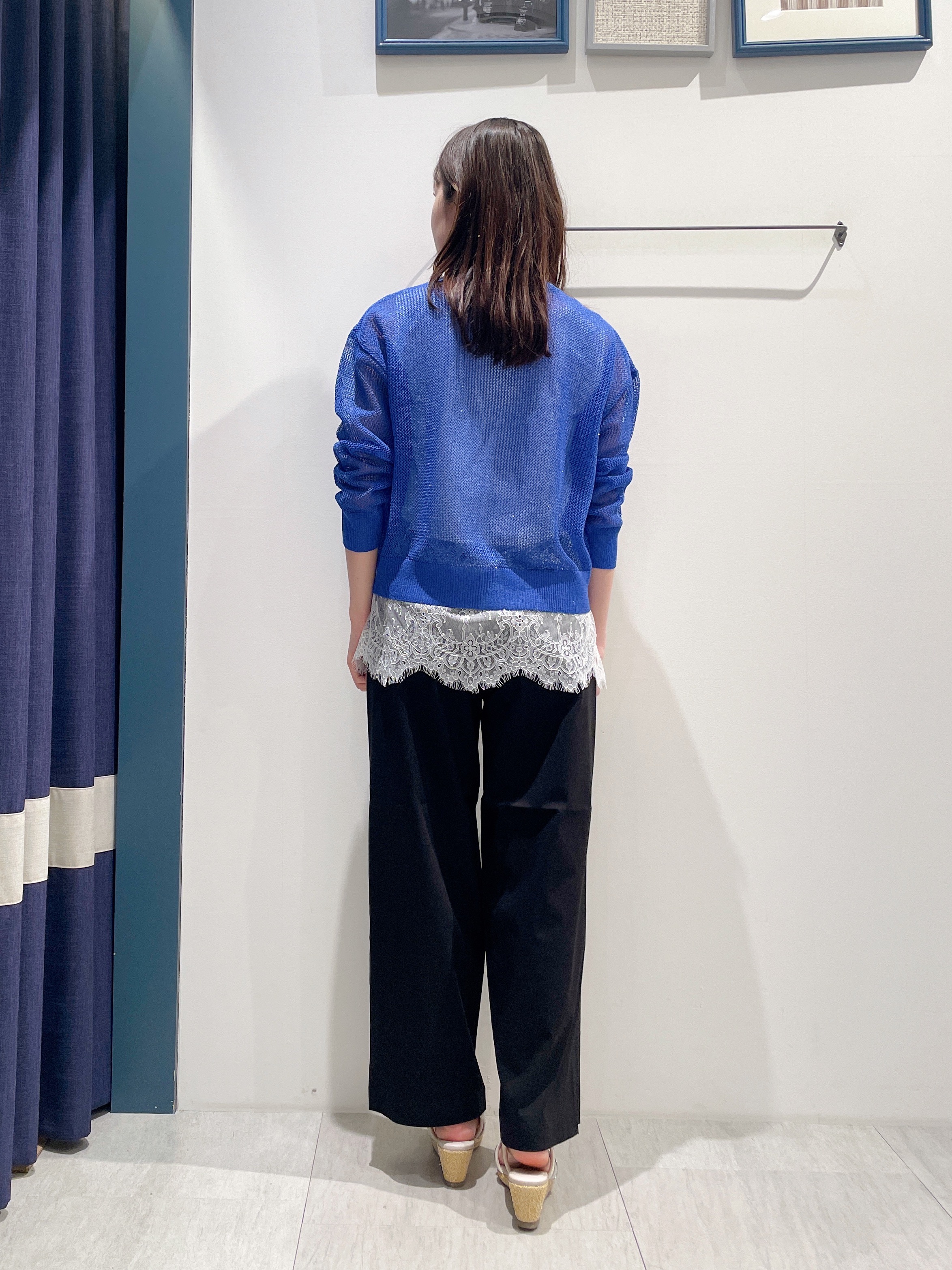 haruさんの「grove｜【貴島明日香さん着用】ラメメッシュキーネックカーディガン」を使ったコーディネート