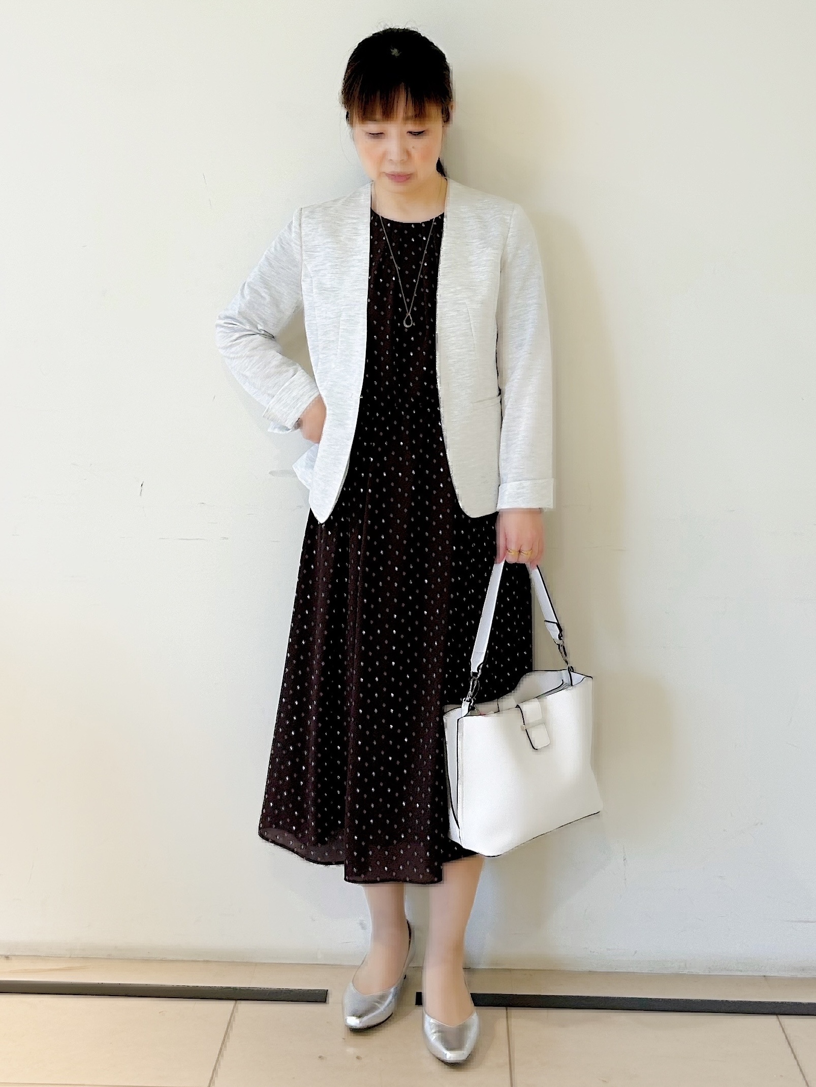 ひーさんの「Reflect｜【SS-4Lサイズ／UVカット／接触冷感】匠ジャケット／ノーカラー」を使ったコーディネート