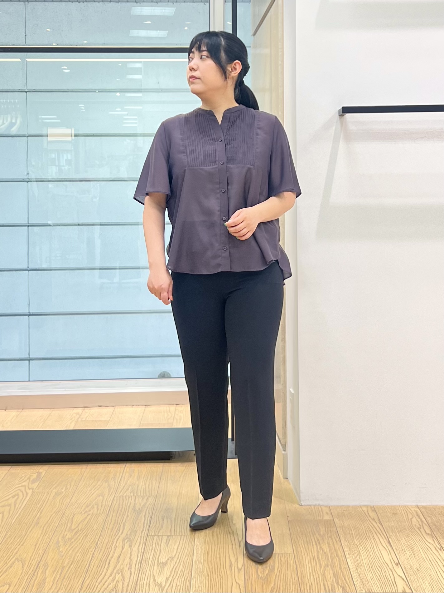 shimaさんの「INDIVI｜【洗える／多機能／SETUP可】着る日傘ダブルジャケット」を使ったコーディネート