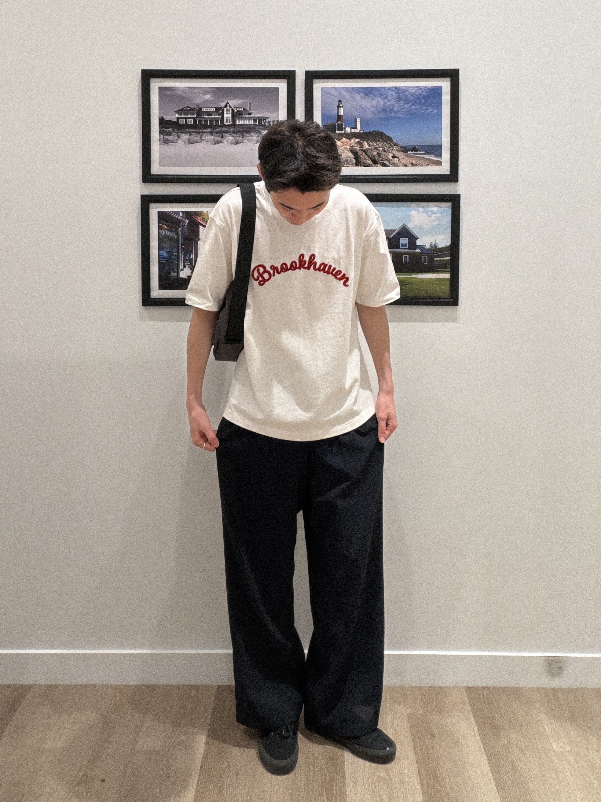 oikawaさんの「Dessin｜【ユニセックス/洗える】ネップロゴ刺繍Tシャツ」を使ったコーディネート