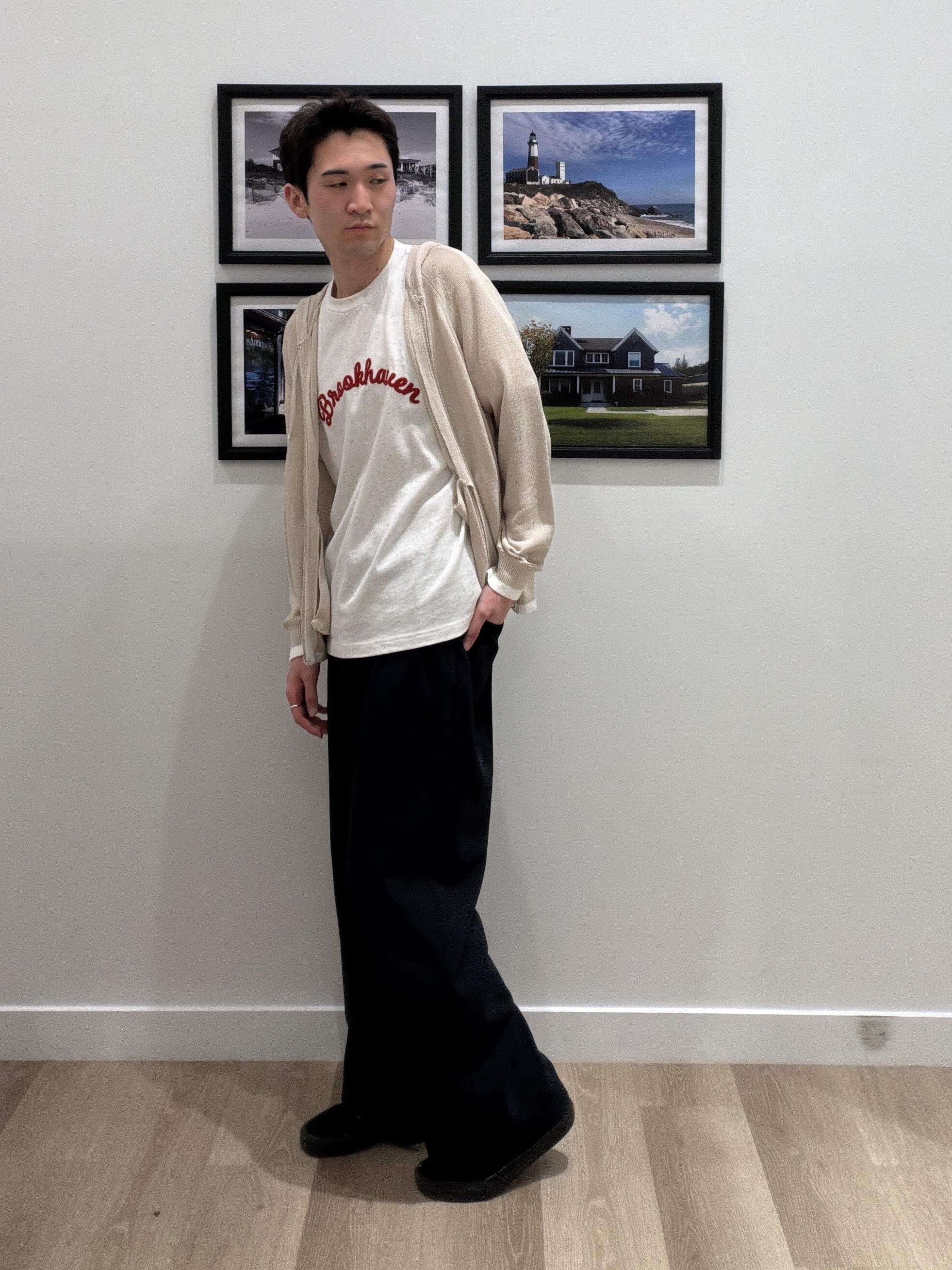 oikawaさんの「Dessin｜【ユニセックス/洗える】ネップロゴ刺繍Tシャツ」を使ったコーディネート