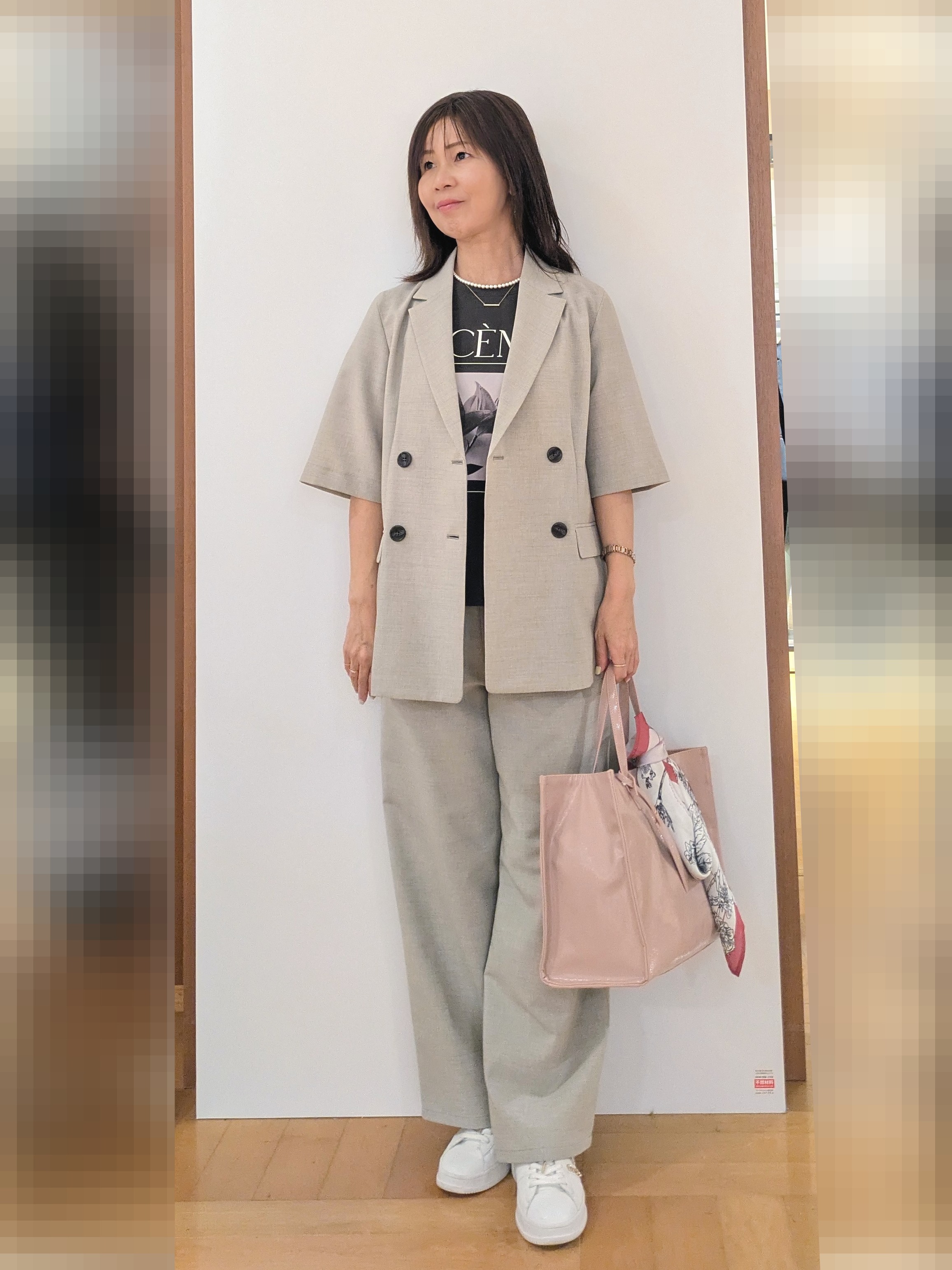 laverさんの「UNTITLED｜【古畑星夏さん着用/接触冷感】ドライタッチシャツ」を使ったコーディネート