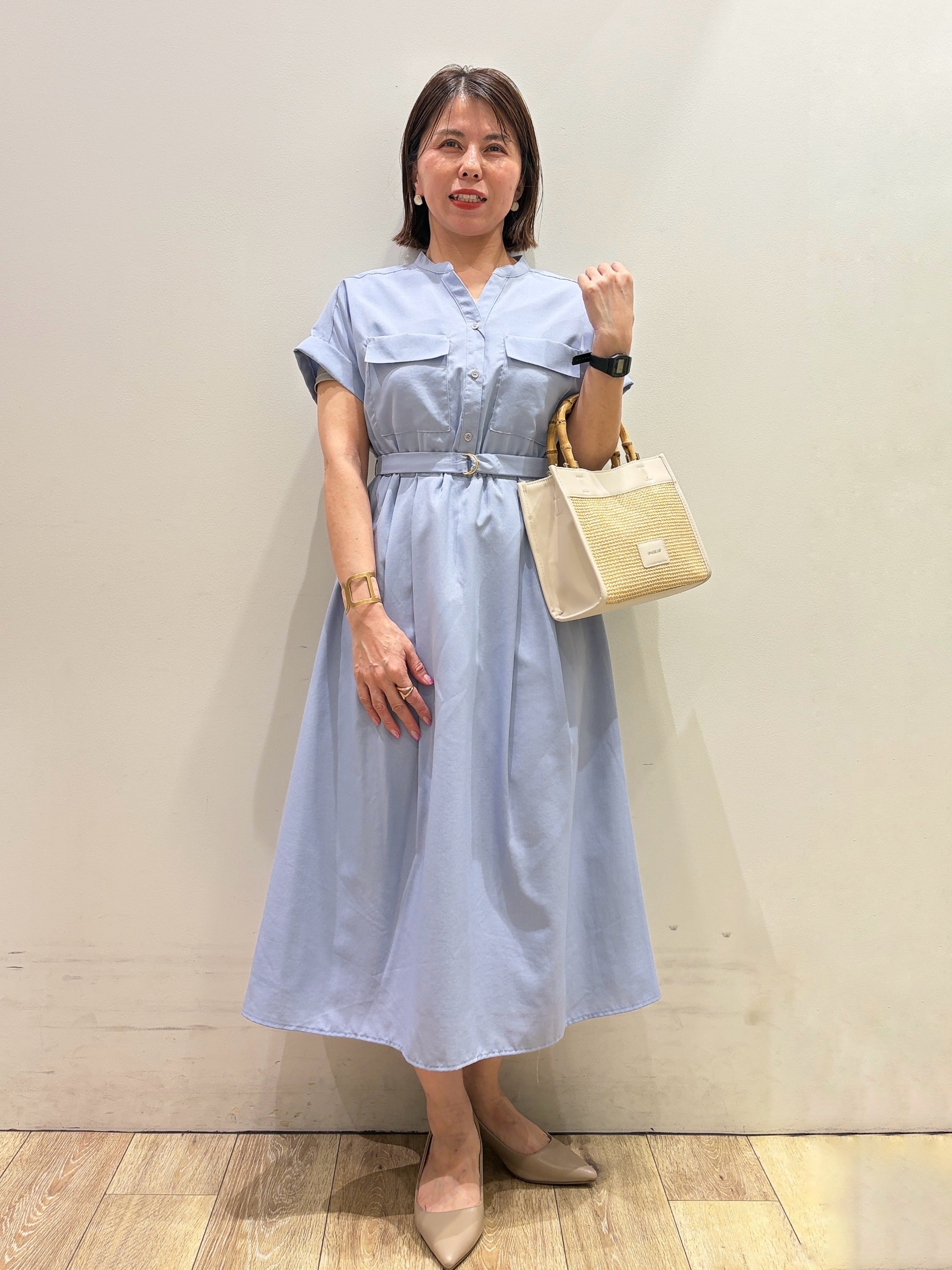YUKOさんの「index｜【2WAY】バンブーハンドルミドルトートバッグ」を使ったコーディネート