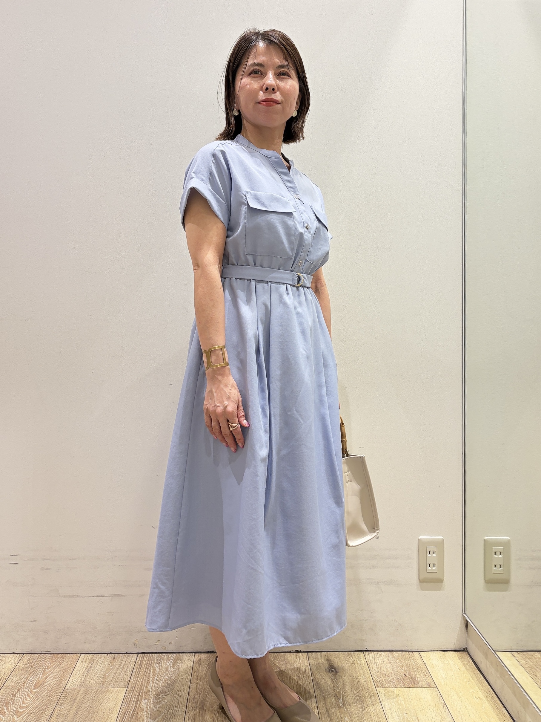 YUKOさんの「index｜【2WAY】バンブーハンドルミドルトートバッグ」を使ったコーディネート