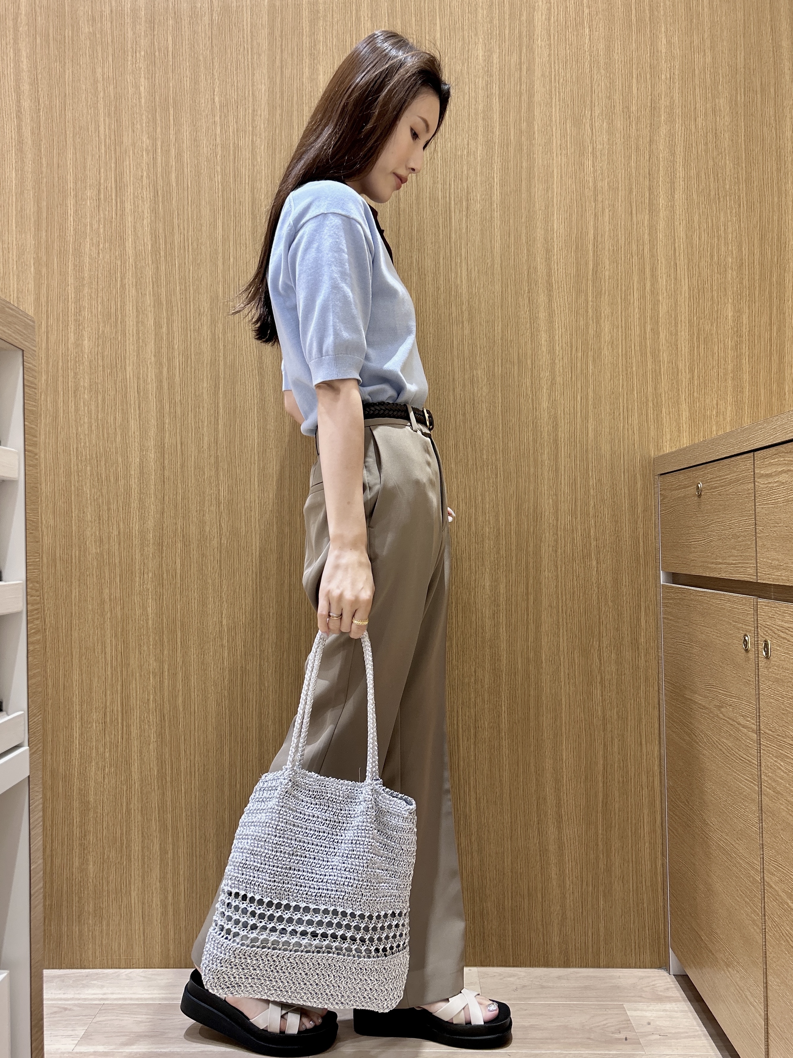 maiさんの「OPAQUE.CLIP｜ビッグポロ衿ニット【洗濯機OK】」を使ったコーディネート