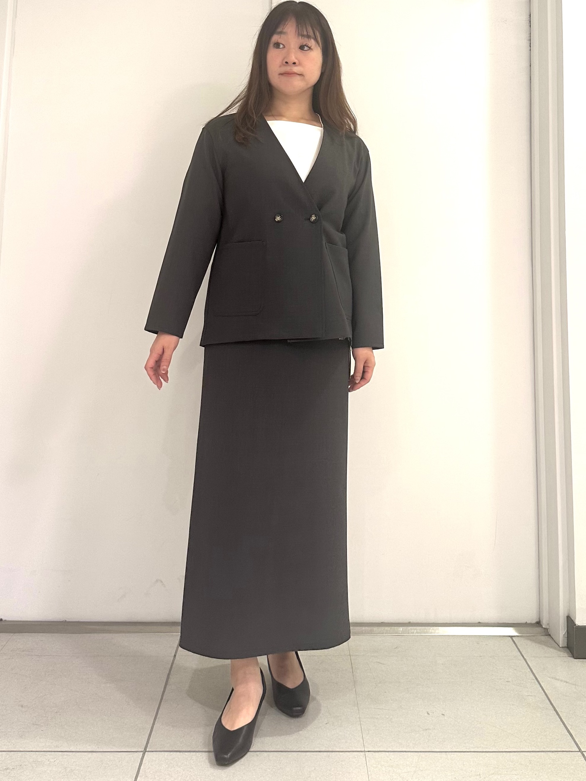 miさんの「Reflect｜【単品使い◎】ジャケット＋ナロースカートセット」を使ったコーディネート
