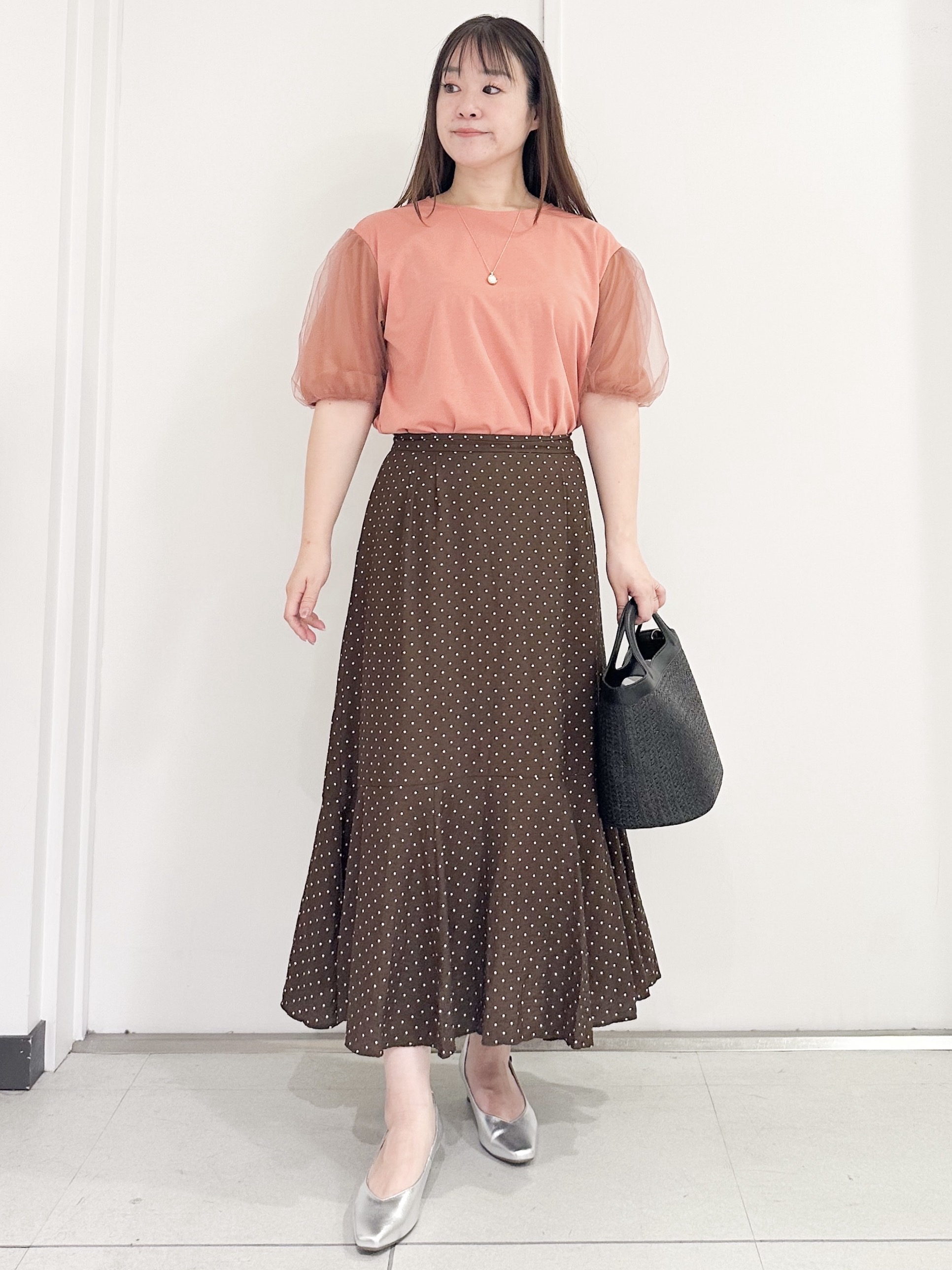 miさんの「Reflect｜【UVカット／接触冷感／吸水速乾】チュールスリーブプルオーバー」を使ったコーディネート