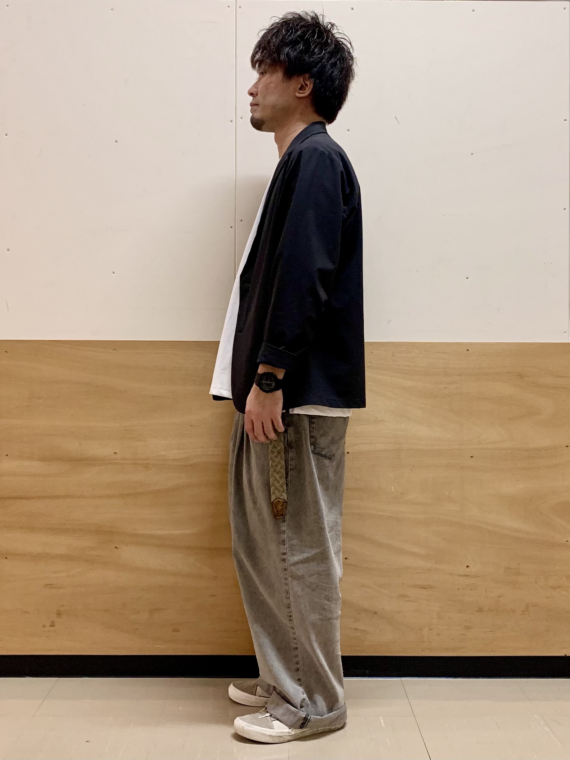 MATUさんの「THE SHOP TK｜《KURO》コーデュラナイロン ジャケット セットアップ可／防シワ／撥水／ストレッチ」を使ったコーディネート