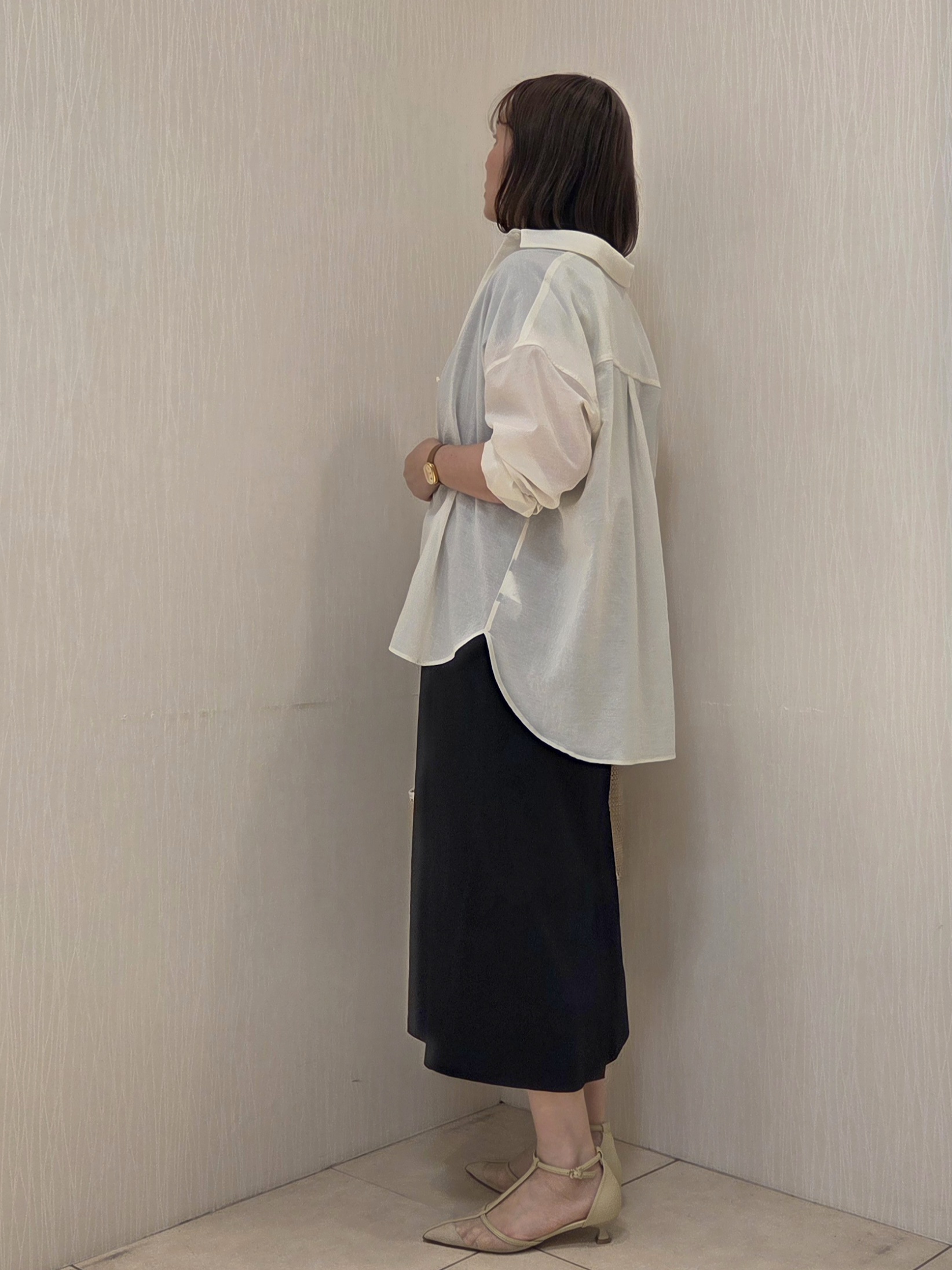 naokoさんの「UNTITLED｜【2WAY/マシンウォッシャブル】カシュクールデザインシャツ」を使ったコーディネート