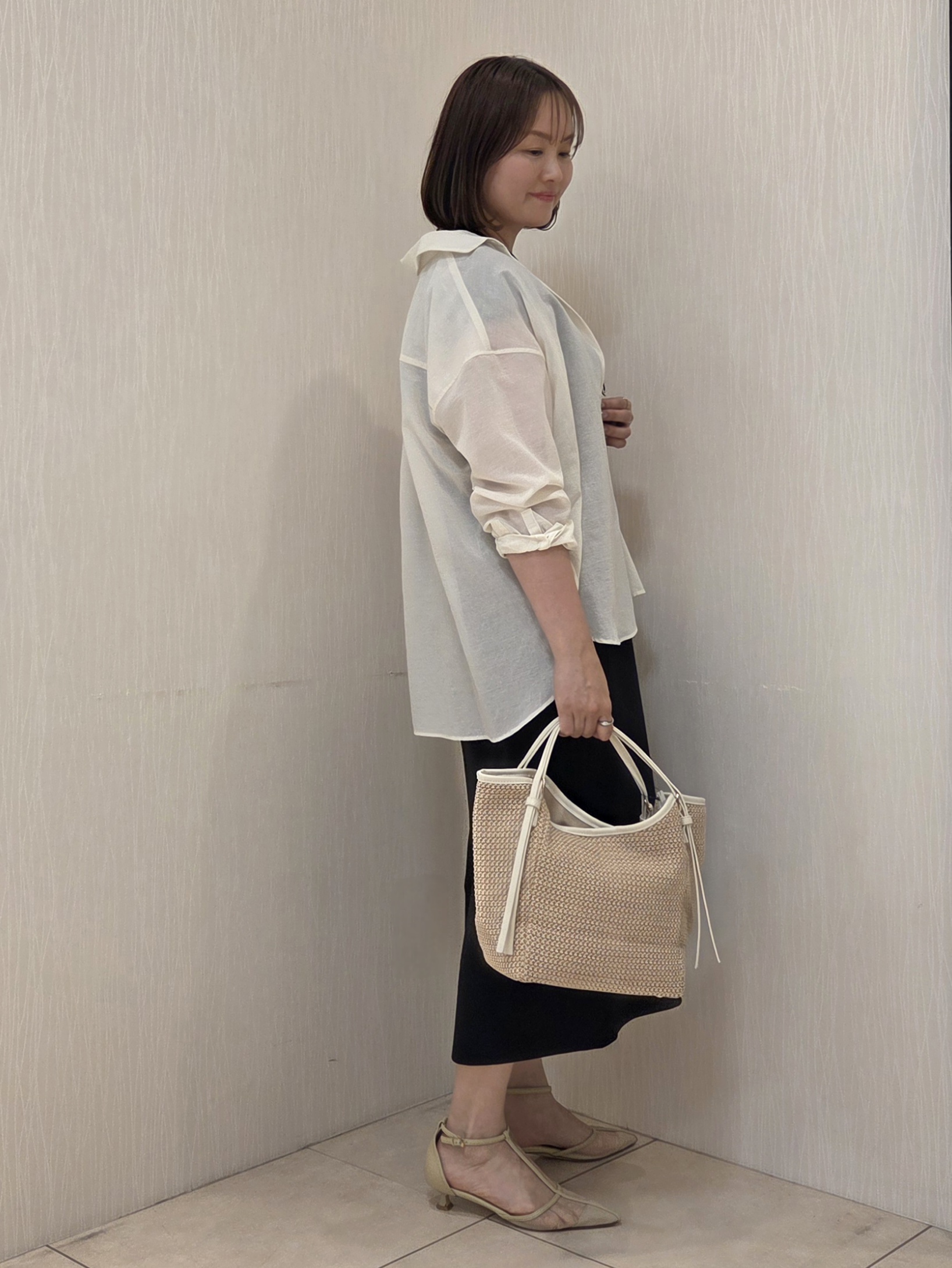 naokoさんの「UNTITLED｜【2WAY/マシンウォッシャブル】カシュクールデザインシャツ」を使ったコーディネート