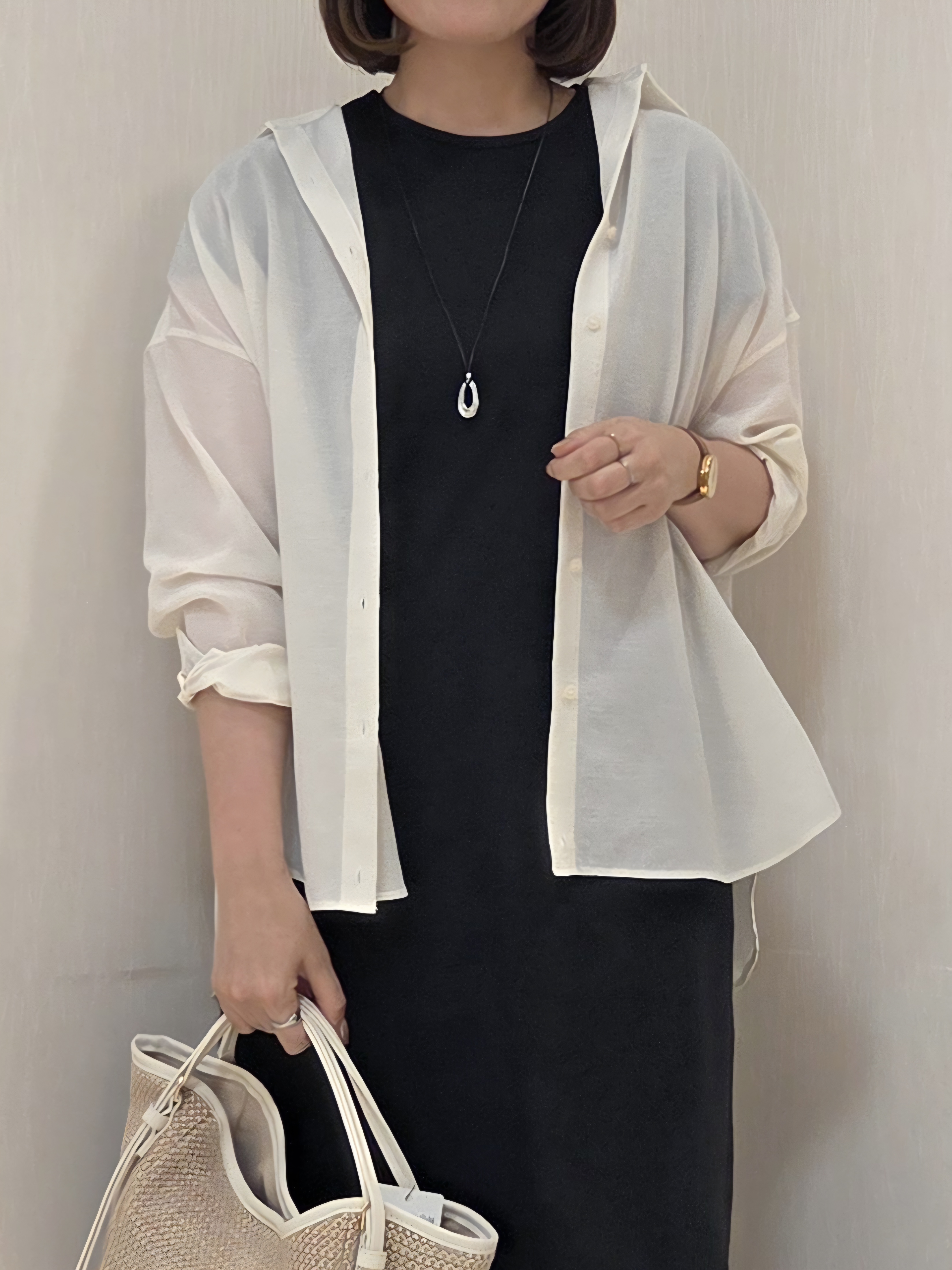 naokoさんの「UNTITLED｜【2WAY/マシンウォッシャブル】カシュクールデザインシャツ」を使ったコーディネート