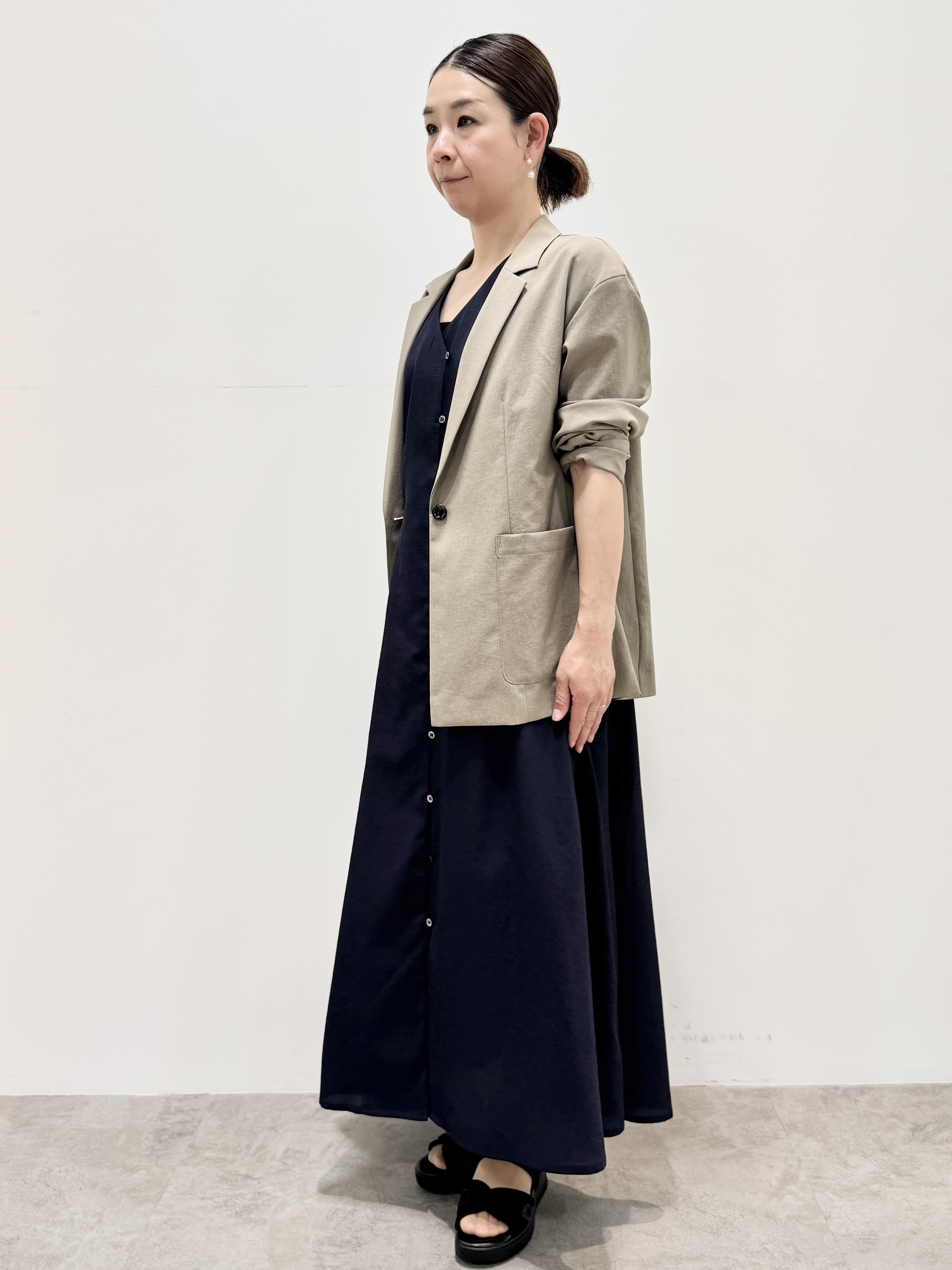 koyaさんの「Reflect｜【SS-4Lサイズ／接触冷感／シワになりにくい】リラクシーテーラードジャケット」を使ったコーディネート