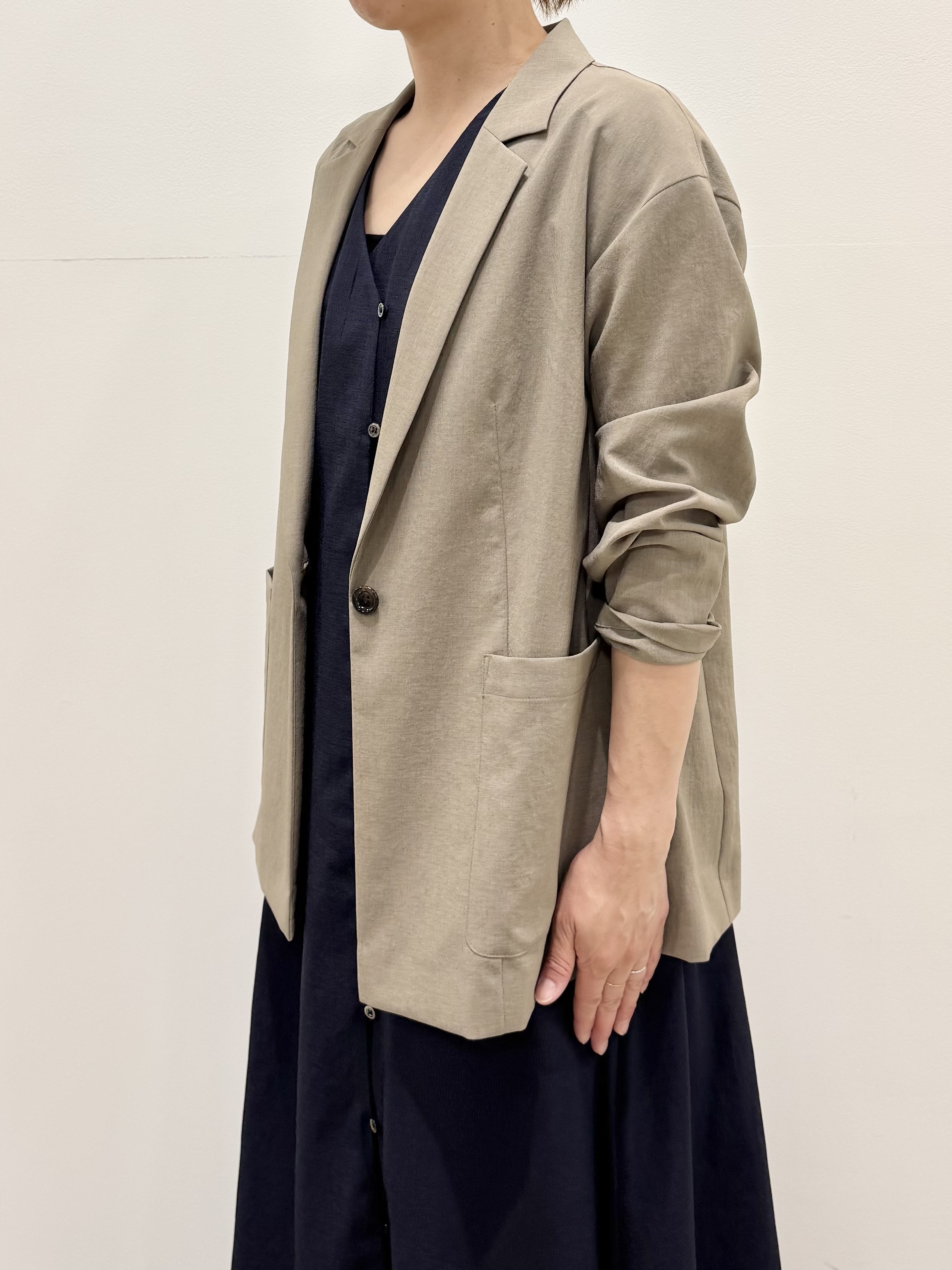 koyaさんの「Reflect｜【SS-4Lサイズ／接触冷感／シワになりにくい】リラクシーテーラードジャケット」を使ったコーディネート