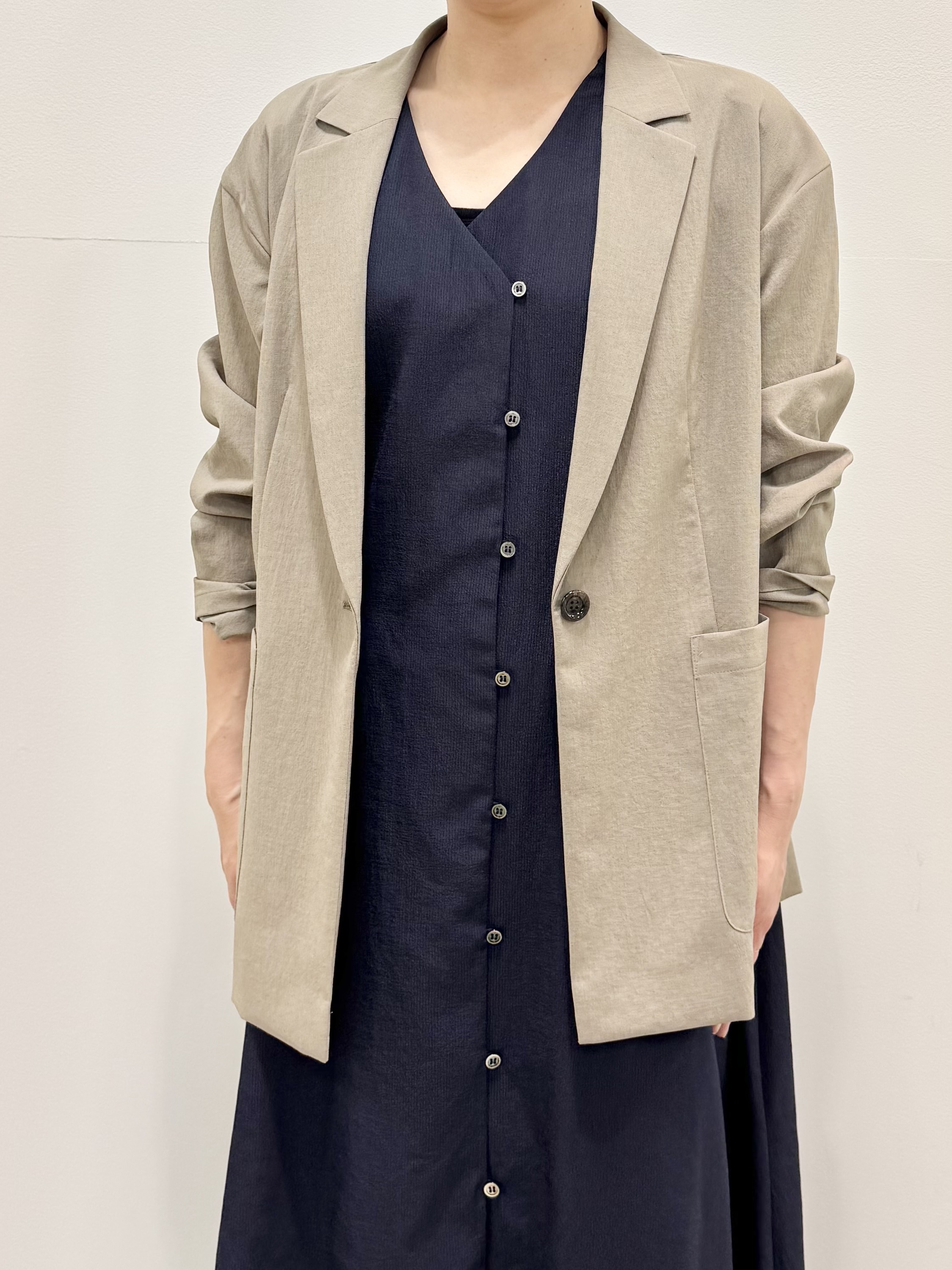 koyaさんの「Reflect｜【SS-4Lサイズ／接触冷感／シワになりにくい】リラクシーテーラードジャケット」を使ったコーディネート