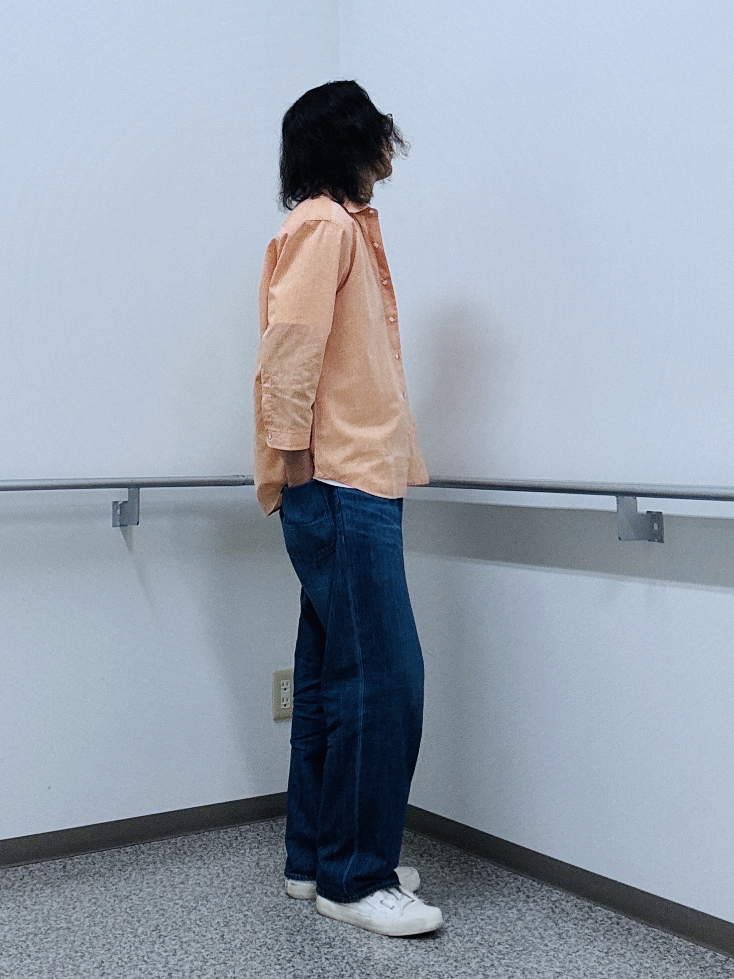 おーのさんの「TAKEO KIKUCHI｜【接触冷感】ハイブリッド リネン 七分袖シャツ」を使ったコーディネート