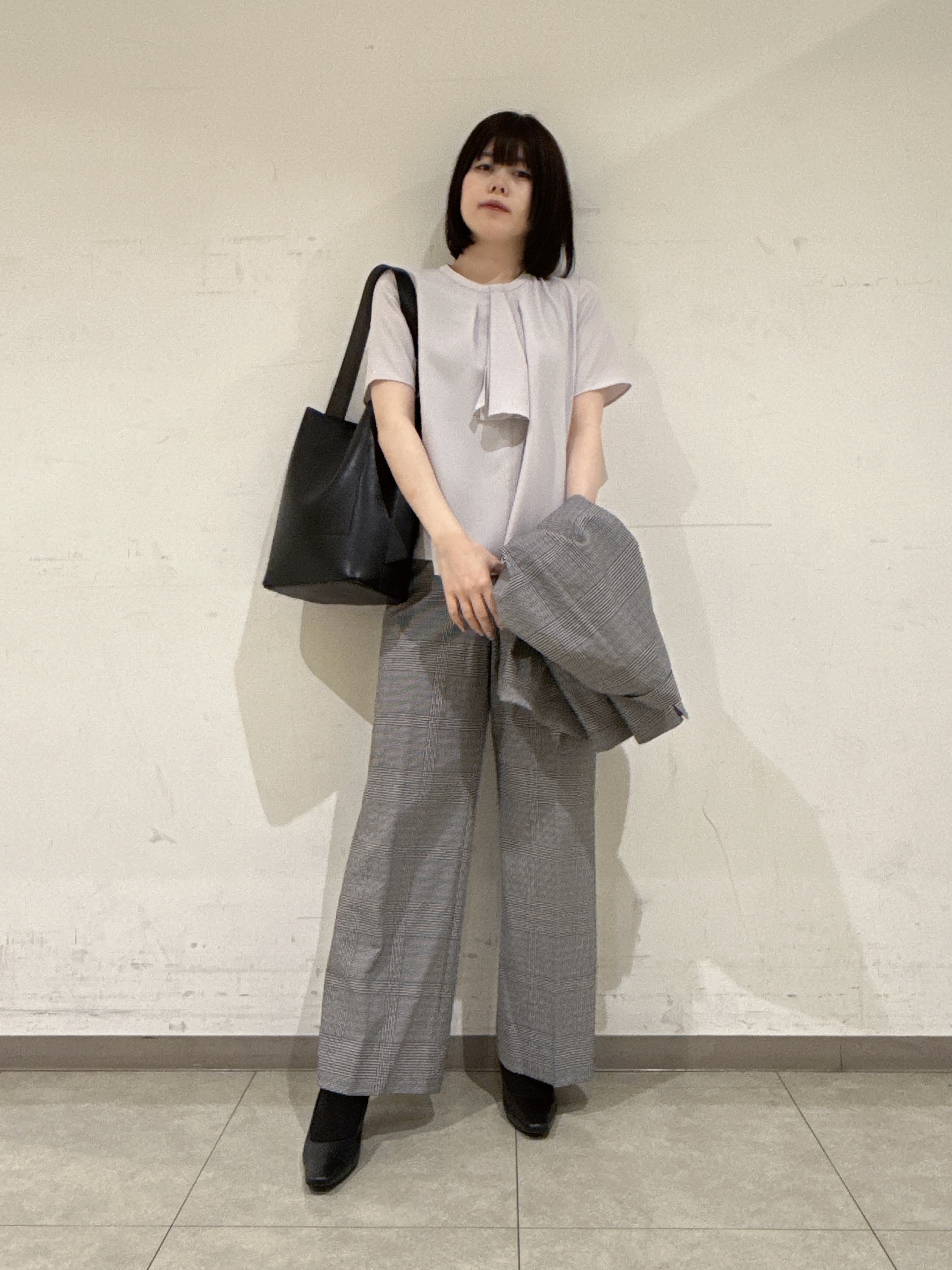 rinaさんの「INDIVI｜【洗える／UVケア／SETUP可能】サッカー素材テーラードジャケット」を使ったコーディネート