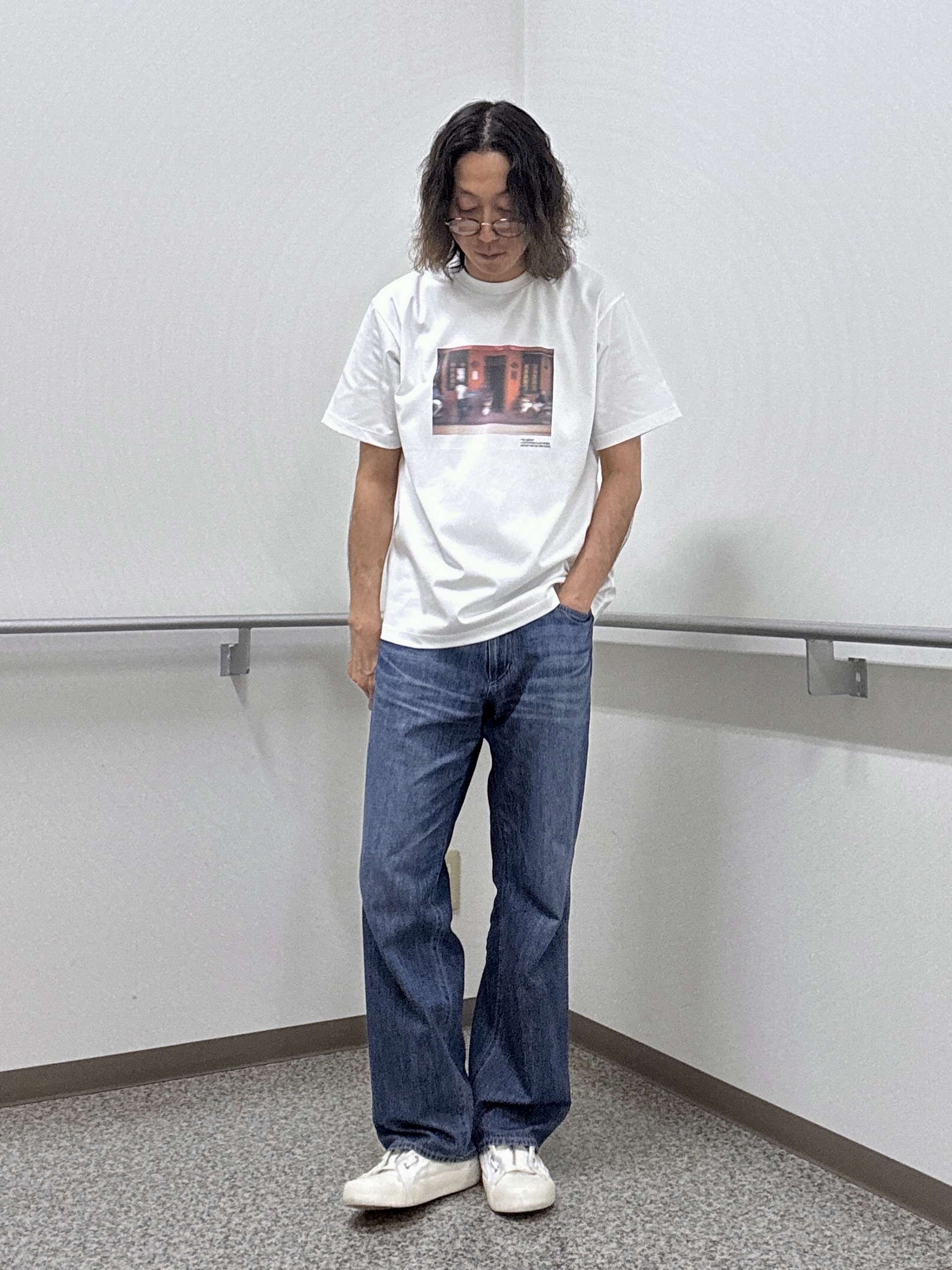 おーのさんの「TAKEO KIKUCHI｜【接触冷感】ハイブリッド リネン 七分袖シャツ」を使ったコーディネート