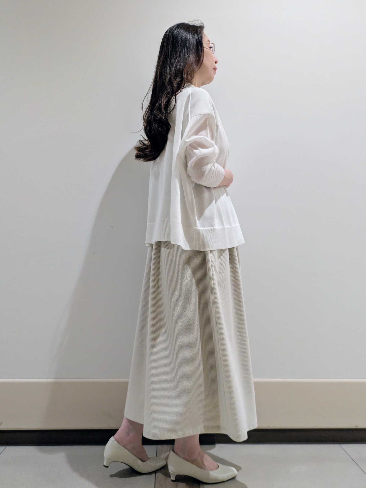imamiさんの「Reflect｜【冷房対策に◎】すっきり見え着流しカーディガン」を使ったコーディネート