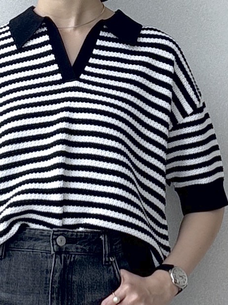 saitoさんの「DRESSTERIOR｜ウォッシャブルスキッパークロップドニット」を使ったコーディネート