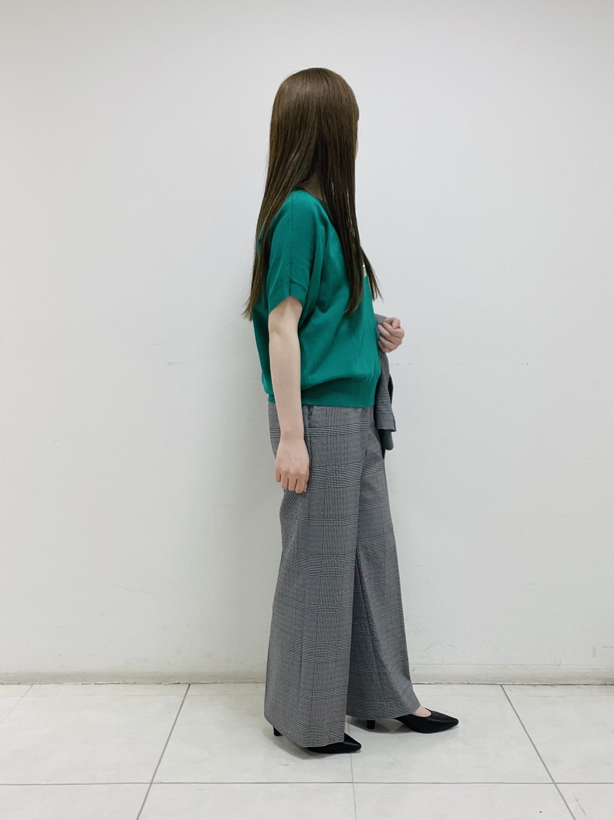 mさんの「INDIVI｜【洗える／コットン】ドライタッチさらりニットT」を使ったコーディネート