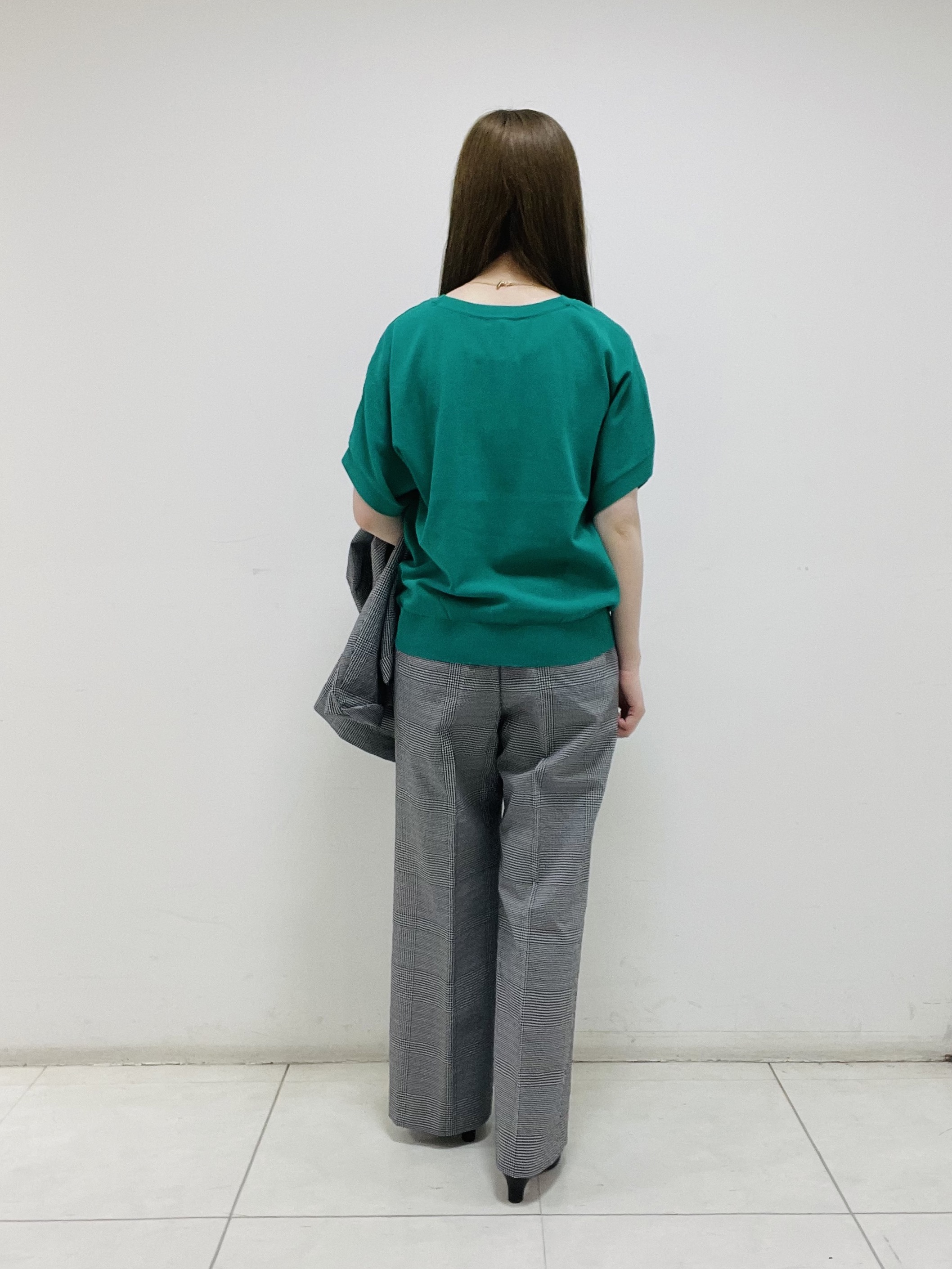 mさんの「INDIVI｜【洗える／コットン】ドライタッチさらりニットT」を使ったコーディネート