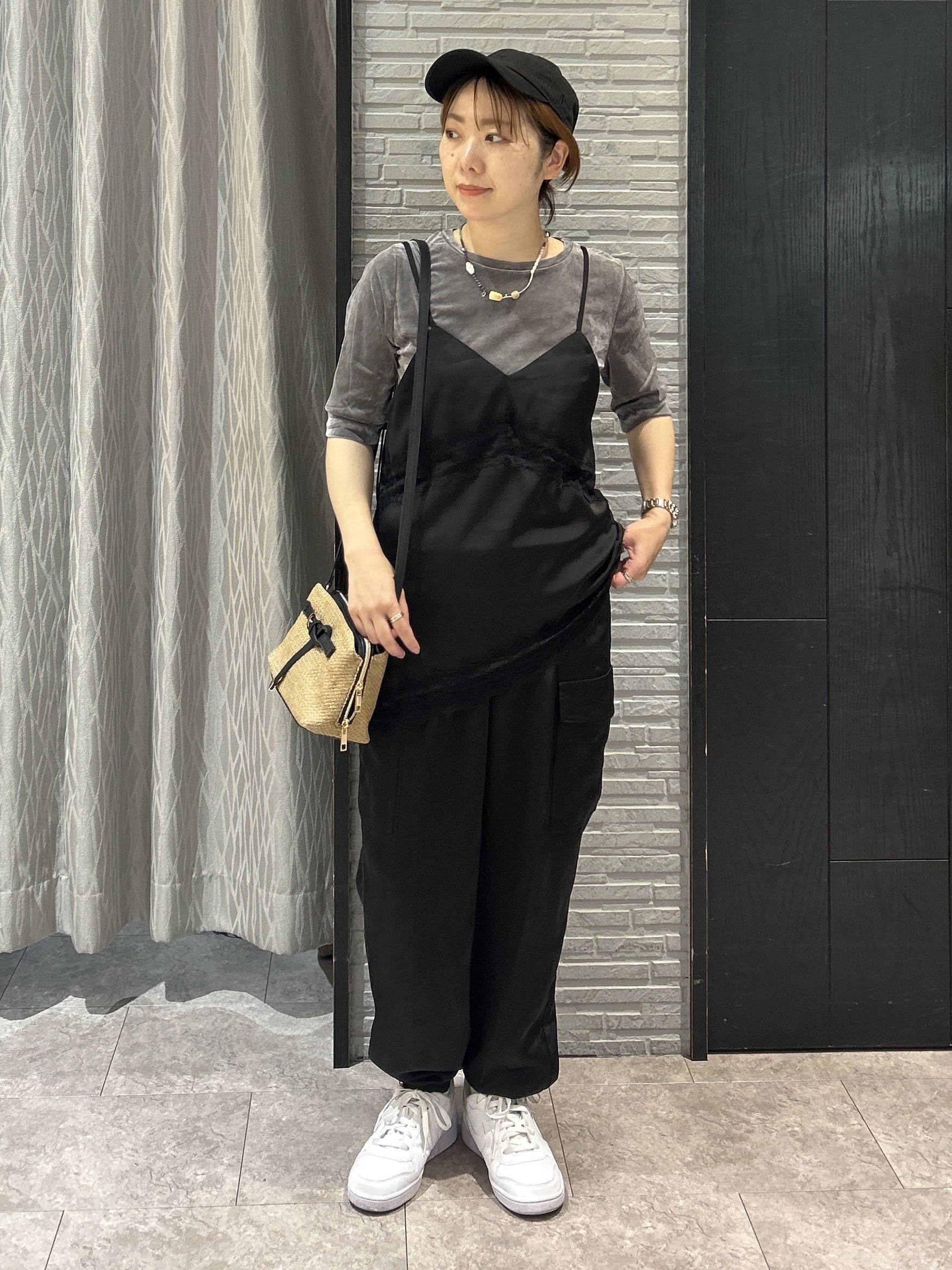 ga_riさんの「THE SHOP TK｜華やぐレイヤードスタイル サテンレースキャミソール」を使ったコーディネート
