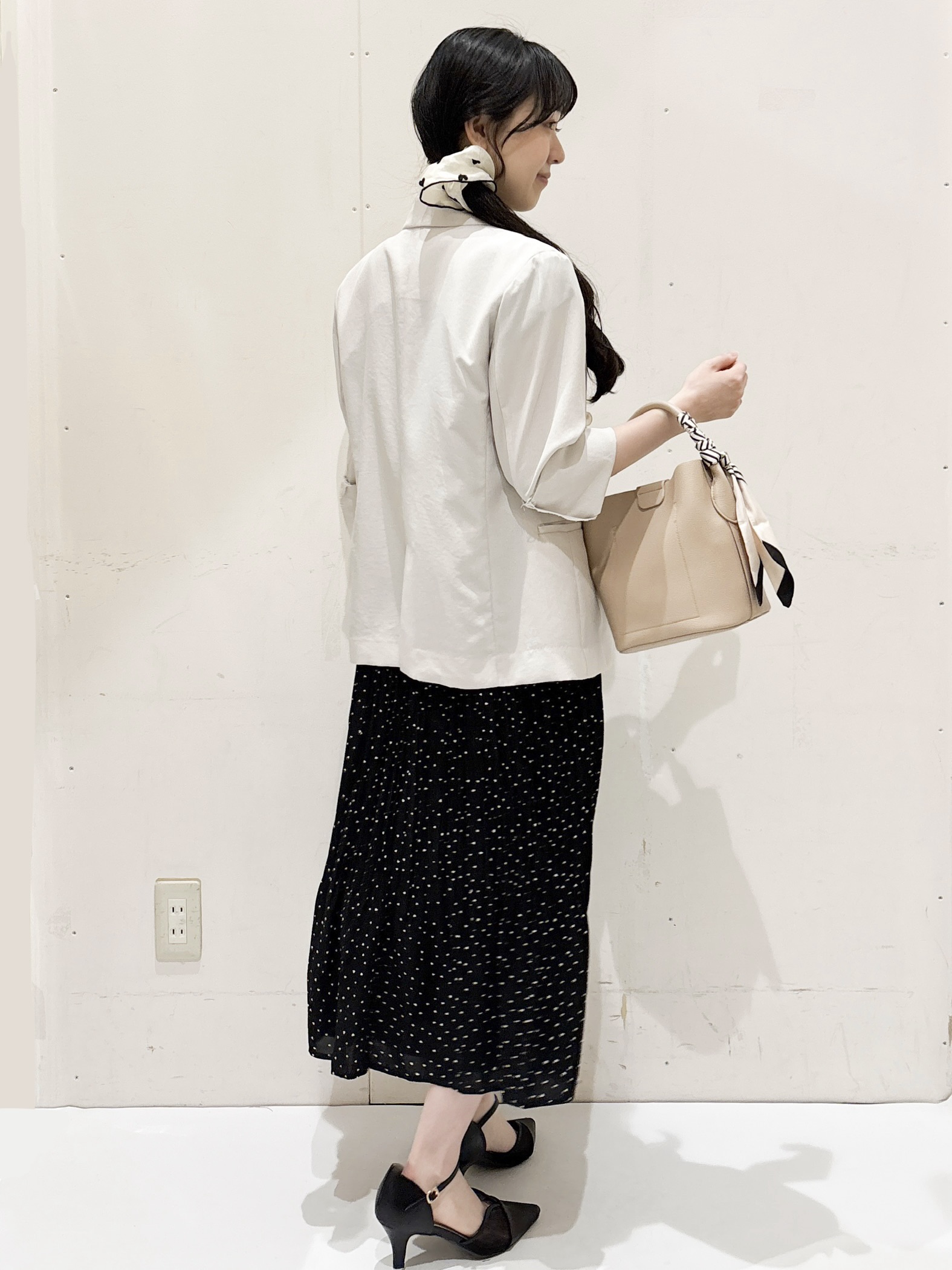 Hinaさんの「OPAQUE.CLIP｜《再入荷》ダブルブレストテーラードジャケット【接触冷感／吸水速乾／イージーアイロン／防シワ／洗濯機O」を使ったコーディネート