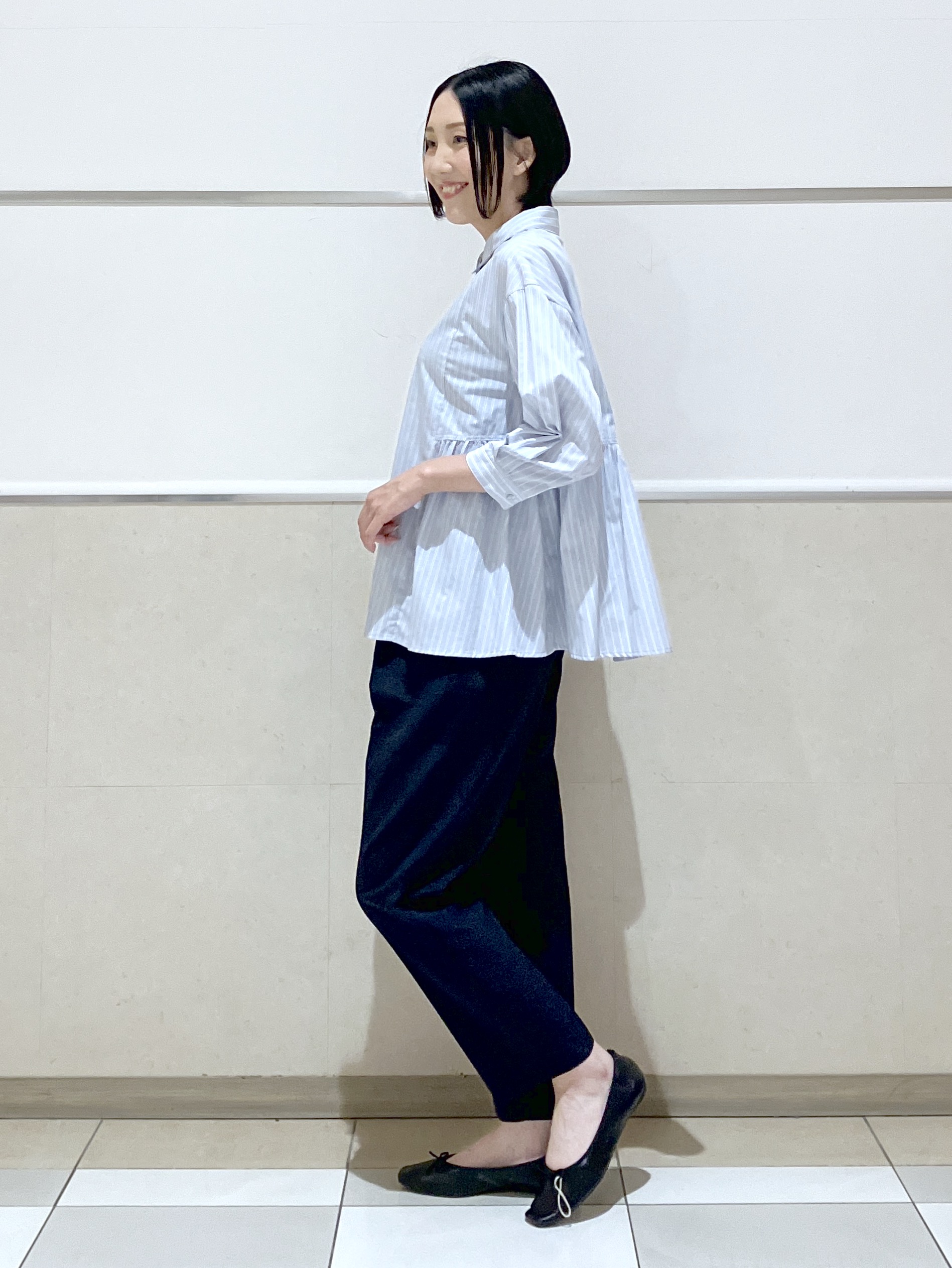 eriko さんの「Dessin｜【洗える】切替フレアシルエットシャツ」を使ったコーディネート