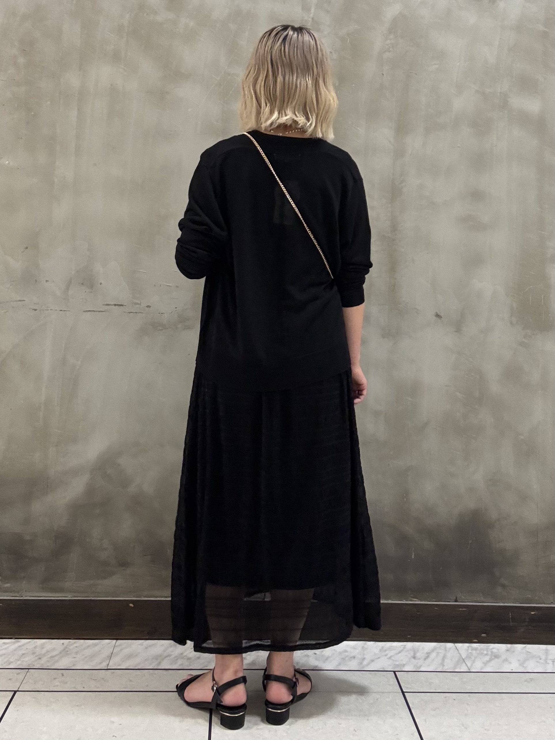 minaさんの「grove｜【貴島明日香さん着用】リブニット&times;チュール ドッキングワンピース」を使ったコーディネート